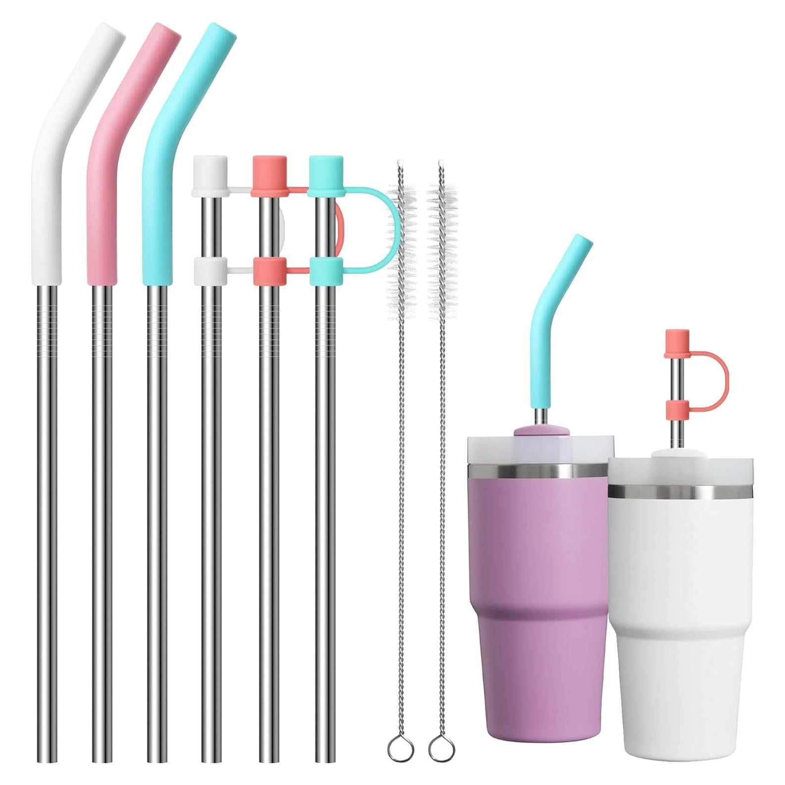 Popotes de Acero Inoxidable Diumepo para Vasos Stanley 14/20 oz