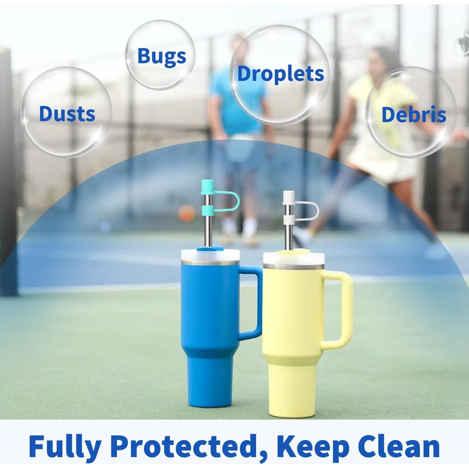 Popotes de Acero Inoxidable Diumepo para Vasos Stanley 14/20 oz