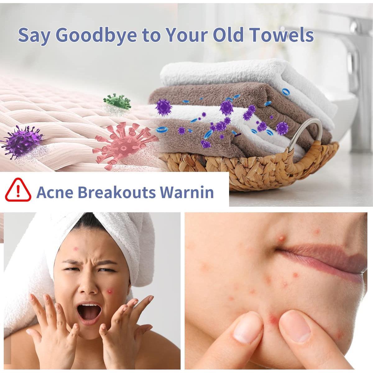 Toallas Faciales Desechables MSOEUESO 100% Algodón 100 Unidades