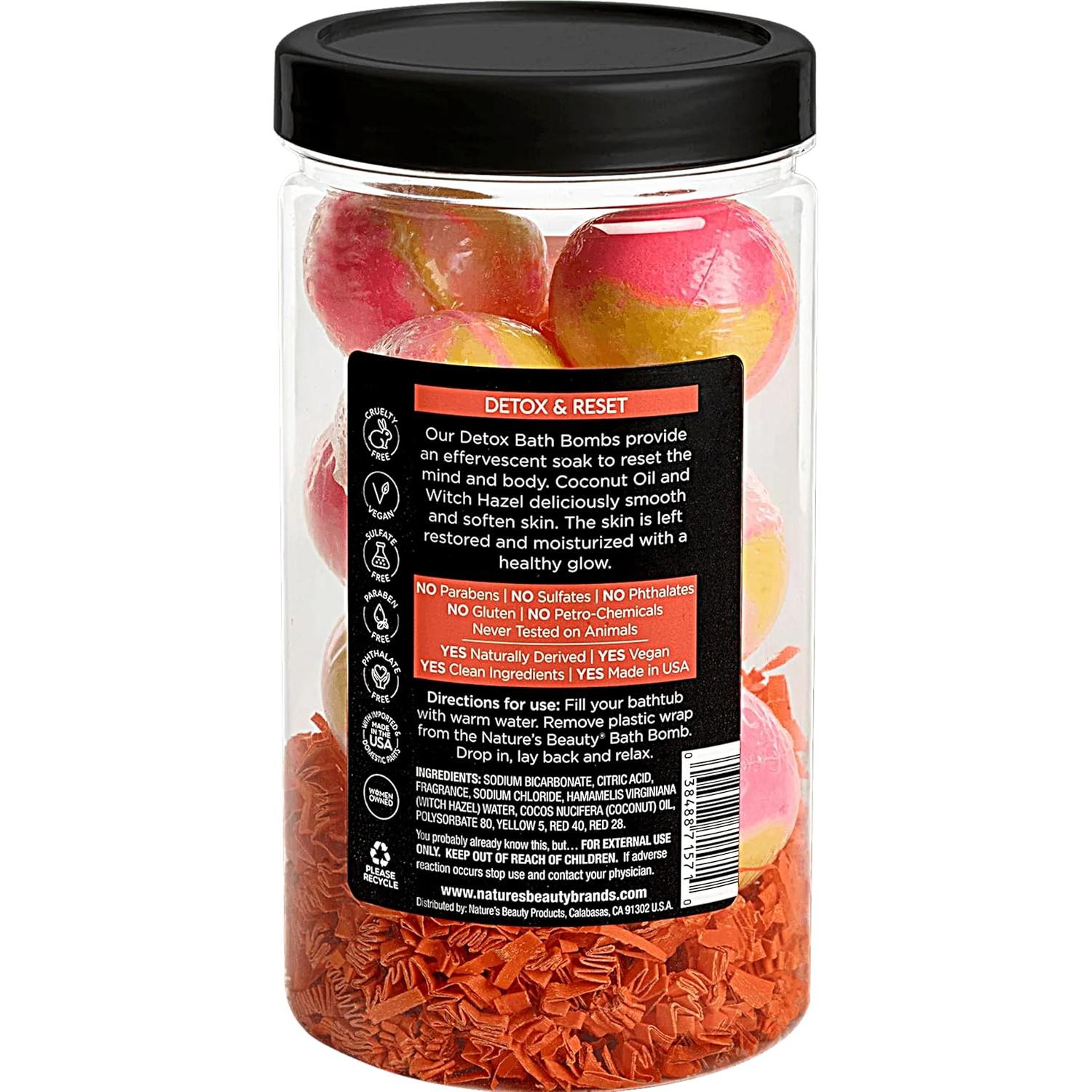 Conjunto de Bombas de Baño Detox Jengibre Naranja Garcoa 10 ct