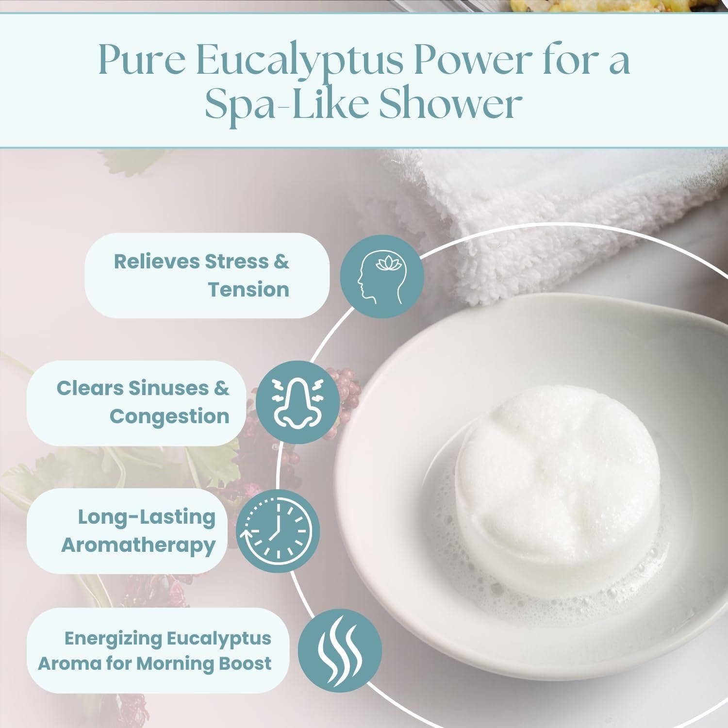 Bombas de Ducha Aromaterapia Eucalipto y Mentol The Lavish Goat - 7 Tabletas