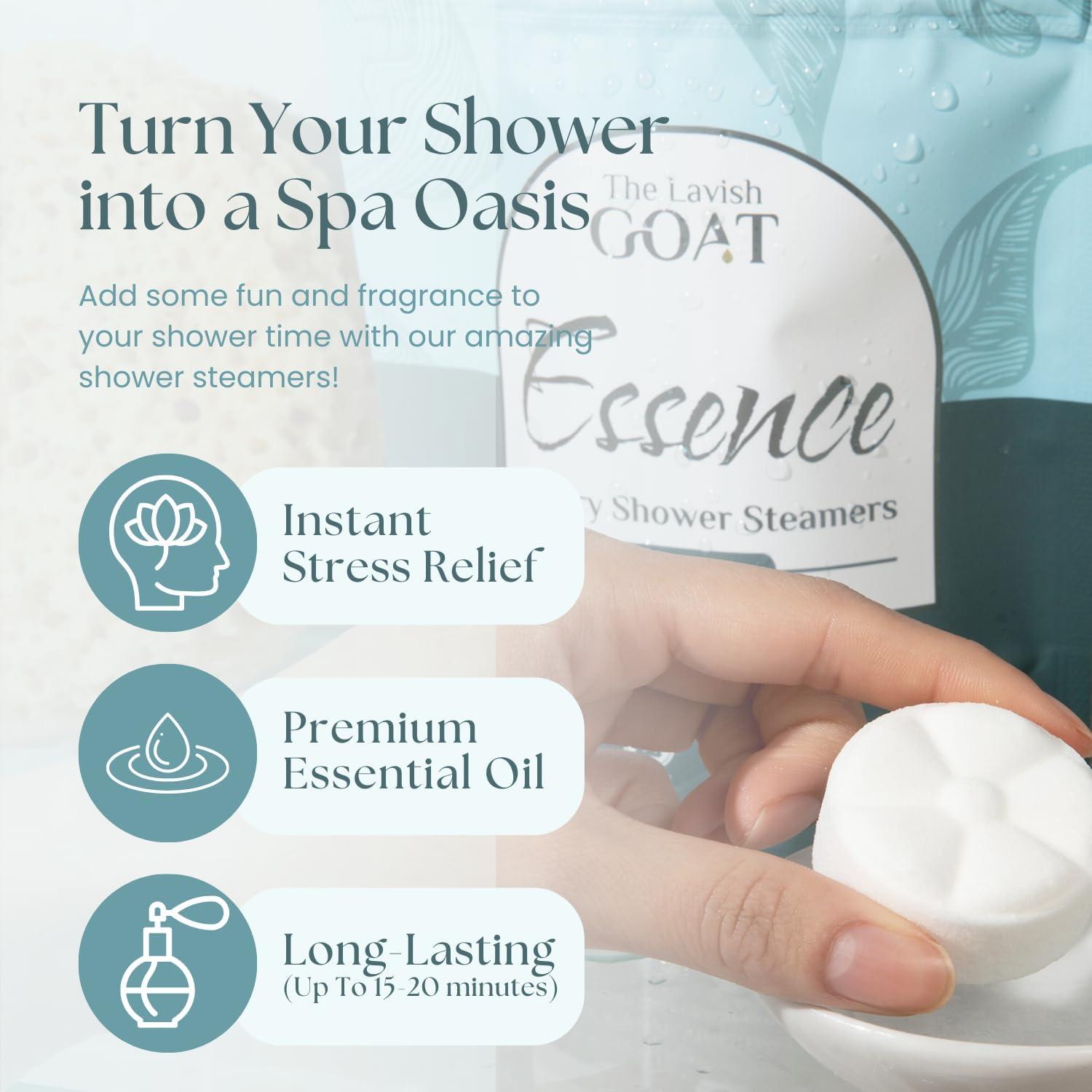 Bombas de Ducha Aromaterapia Eucalipto y Mentol The Lavish Goat - 7 Tabletas