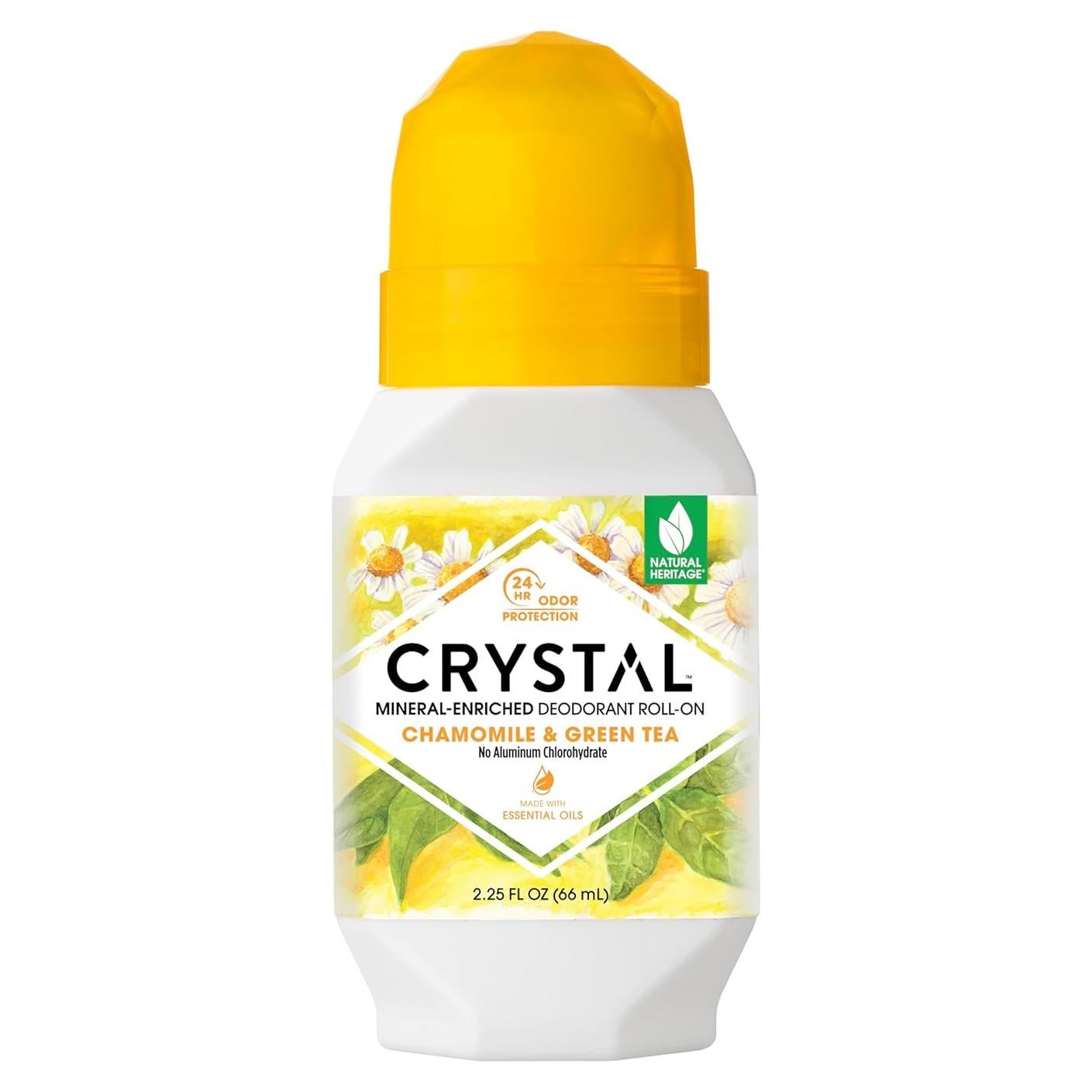 Desodorante Mineral Roll On Crystal 66.5 ml Manzanilla Té Verde