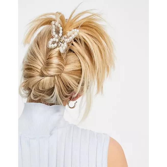 Pinzas de Mariposa Canitor 3 Piezas - Transparente y Perla - Medianas