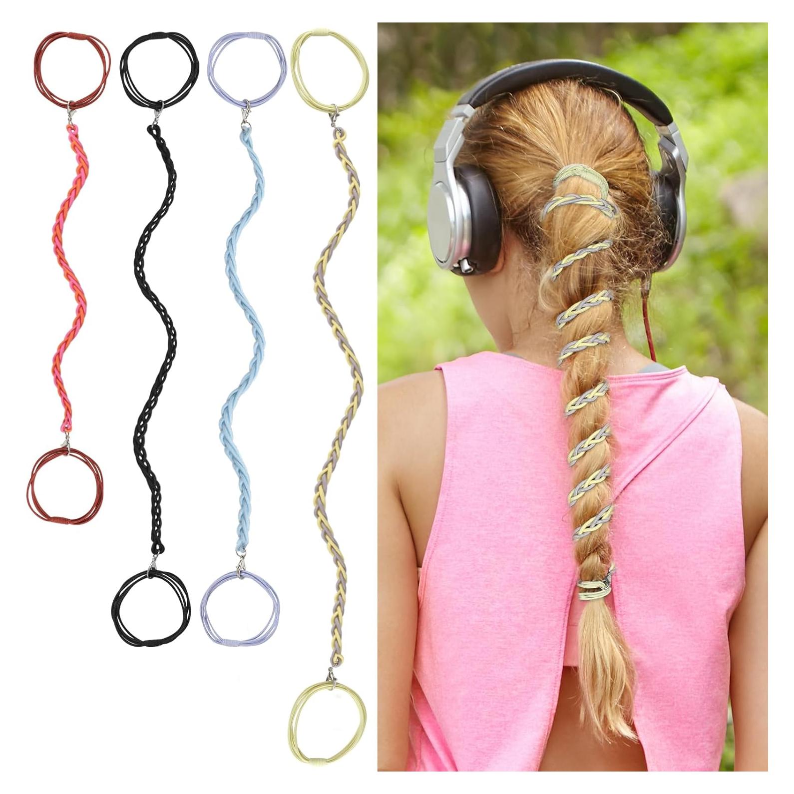 Tiras de Cabello en Espiral TBUKEOM 4 Pcs Sin Daño 84 cm