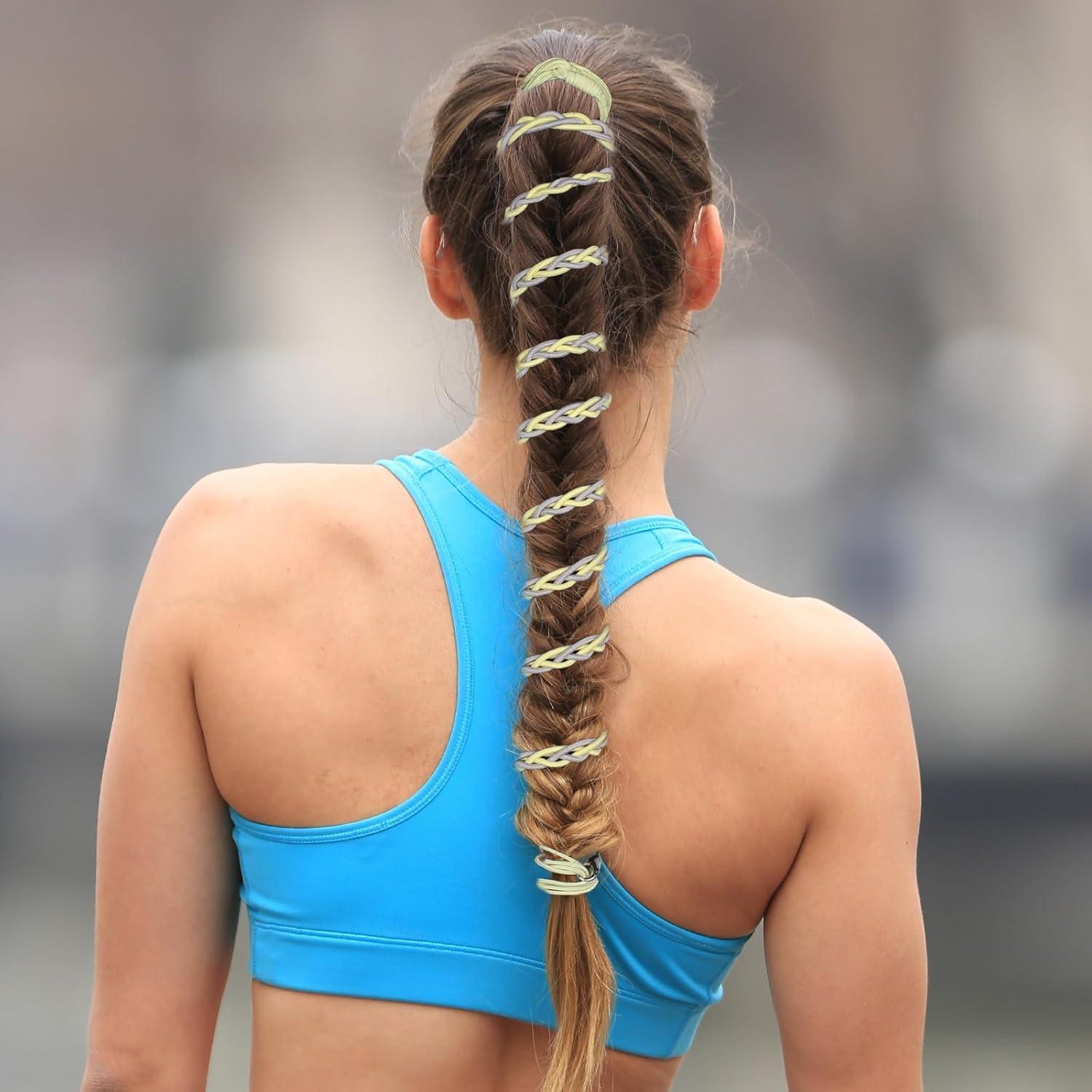 Tiras de Cabello en Espiral TBUKEOM 4 Pcs Sin Daño 84 cm