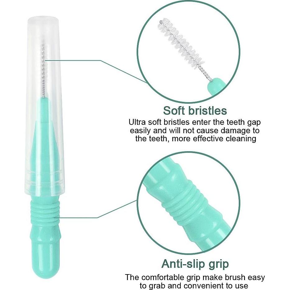 Cepillos Interdentales ewinever 50 Piezas 2mm 2.5mm 3mm