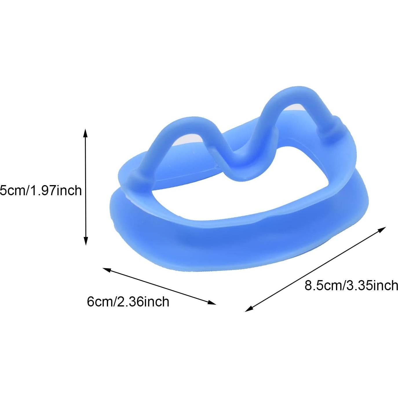 Abre Boca de Silicona Angzhili 3 Pcs Retractor Dental Azul