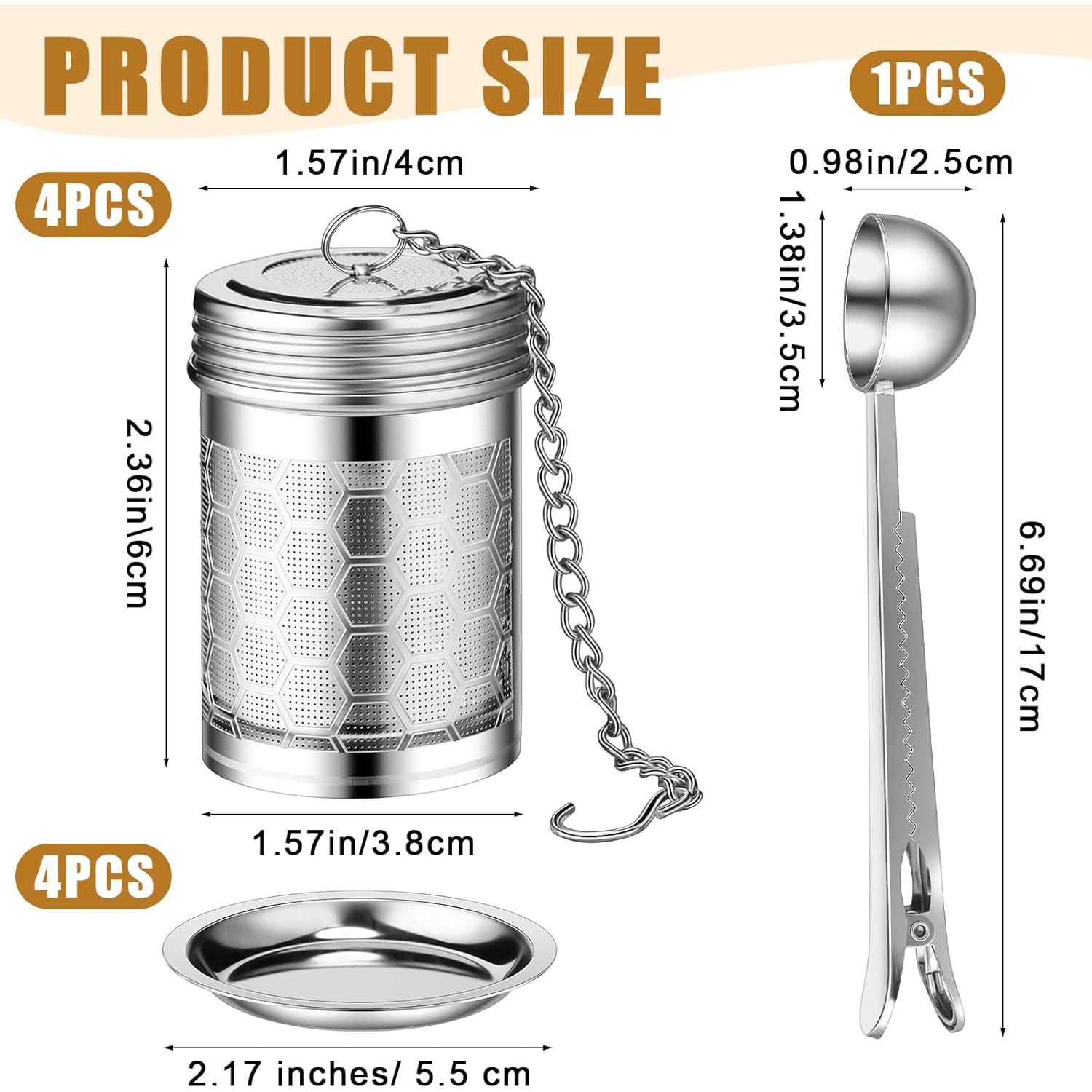 Infusores de Té Suelto Umigy 4 Pcs Acero Inoxidable 304