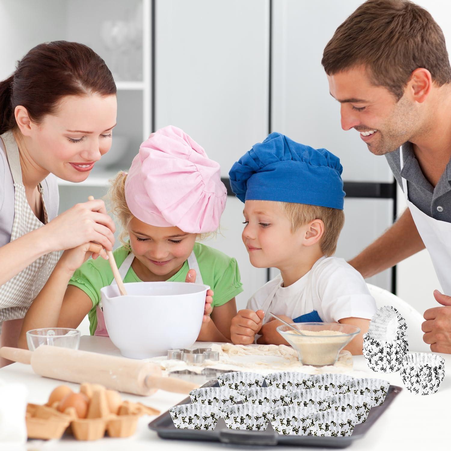 Forros de Cupcake Mini COcnny 300pcs con Lazo Negro 3.56cm