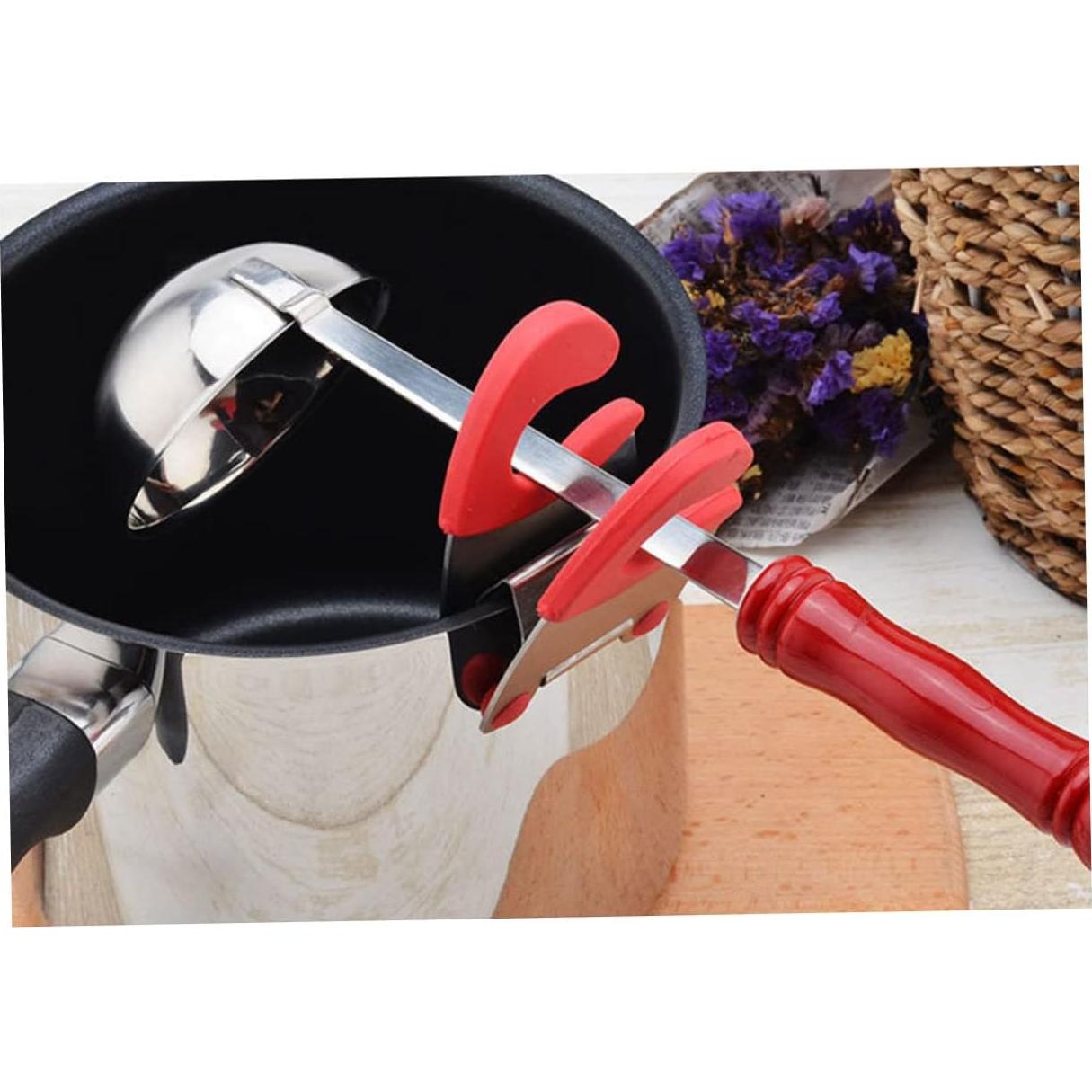 Soporte para Espátula Clip para Olla PRETYZOOM Resistente al Calor