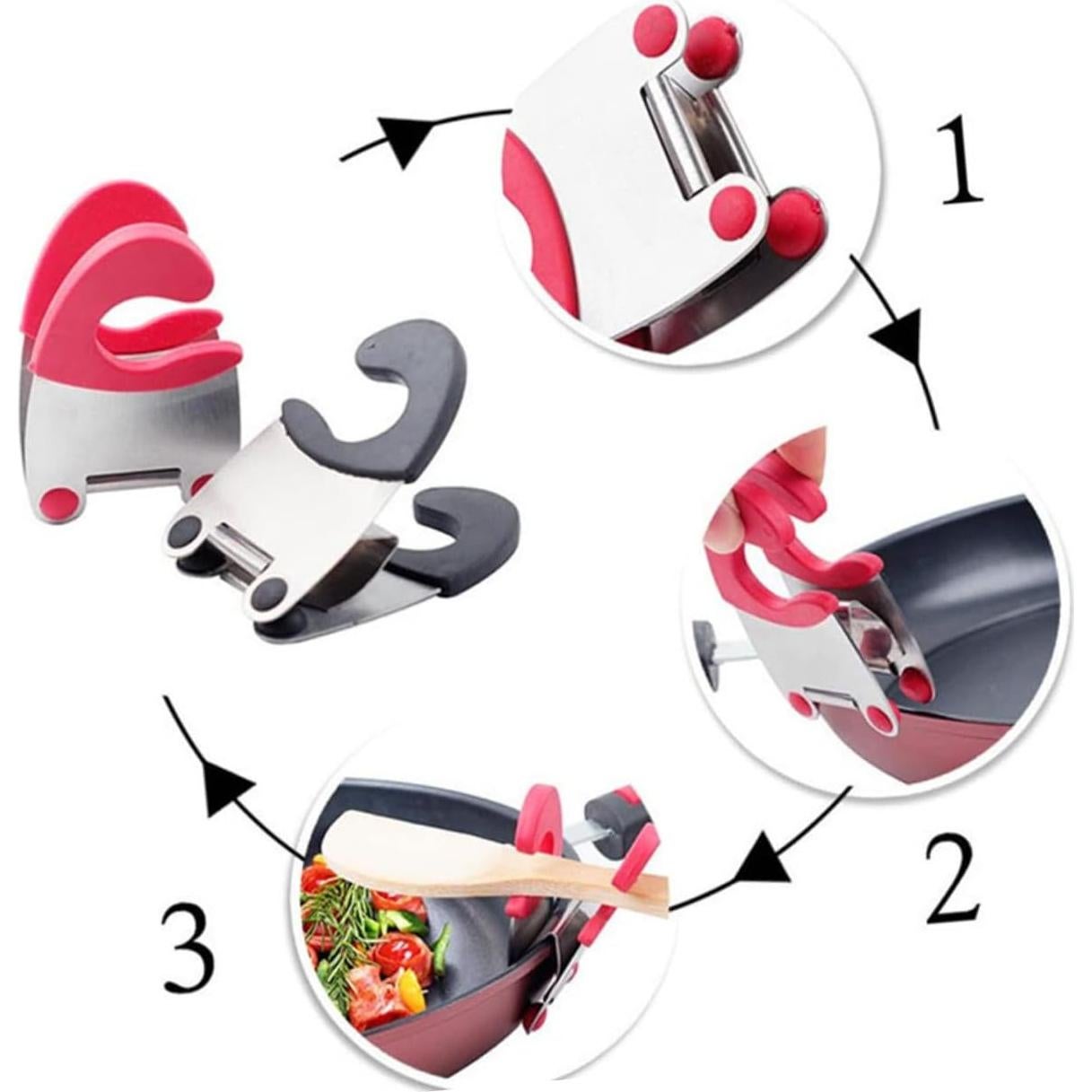 Soporte para Espátula Clip para Olla PRETYZOOM Resistente al Calor