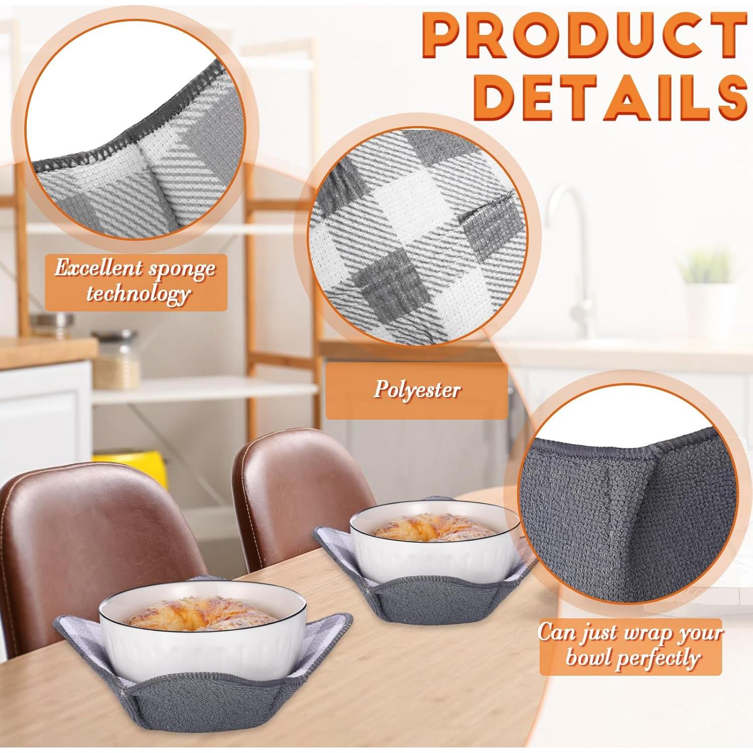 Soporte para Tazón Caliente Geiserailie 10 Pcs Gris Aislante