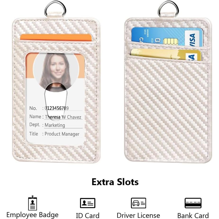 Portaetiquetas de Cuero Sintético UpUGo con Cintas Retráctiles