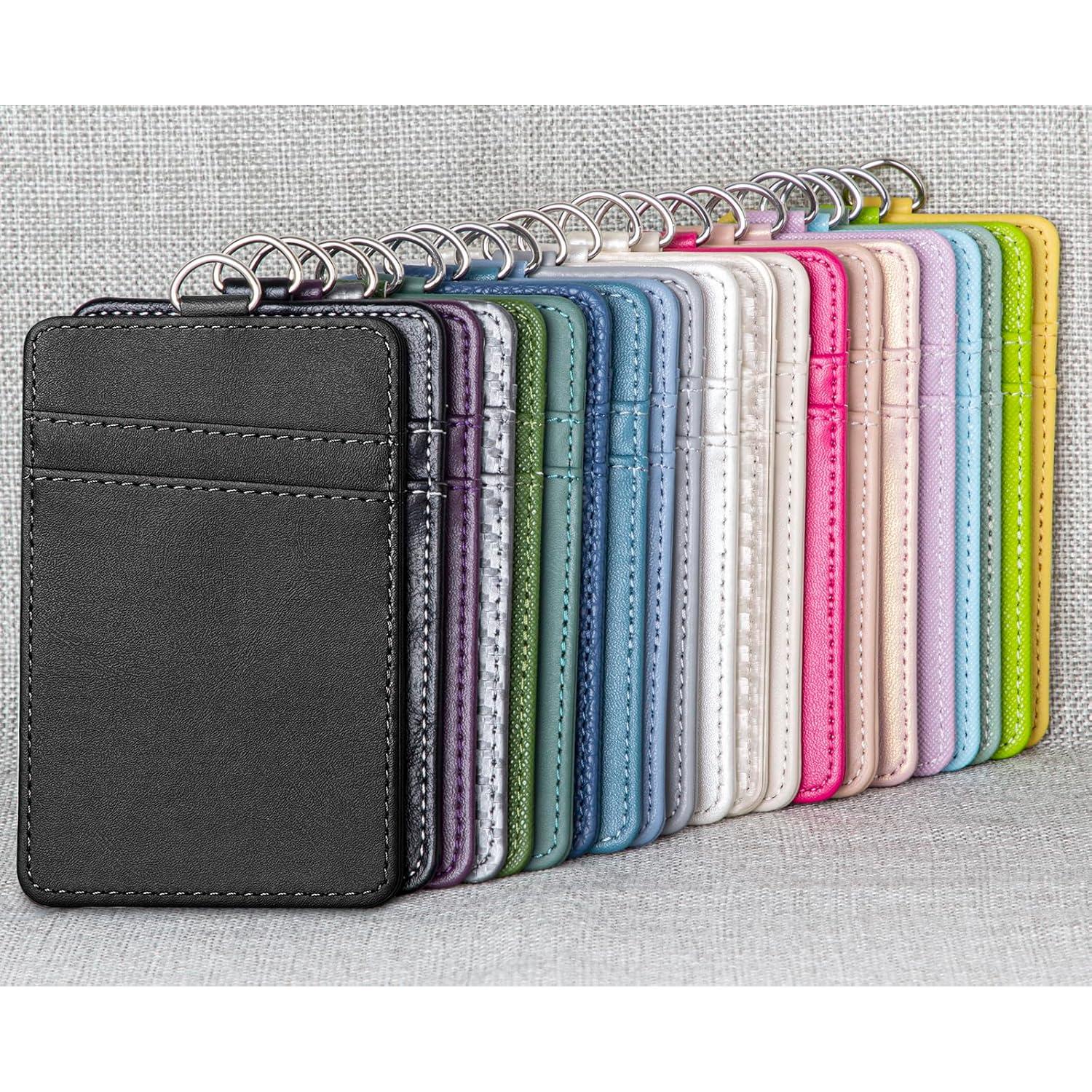 Portaetiquetas de Cuero Sintético UpUGo con Cintas Retráctiles