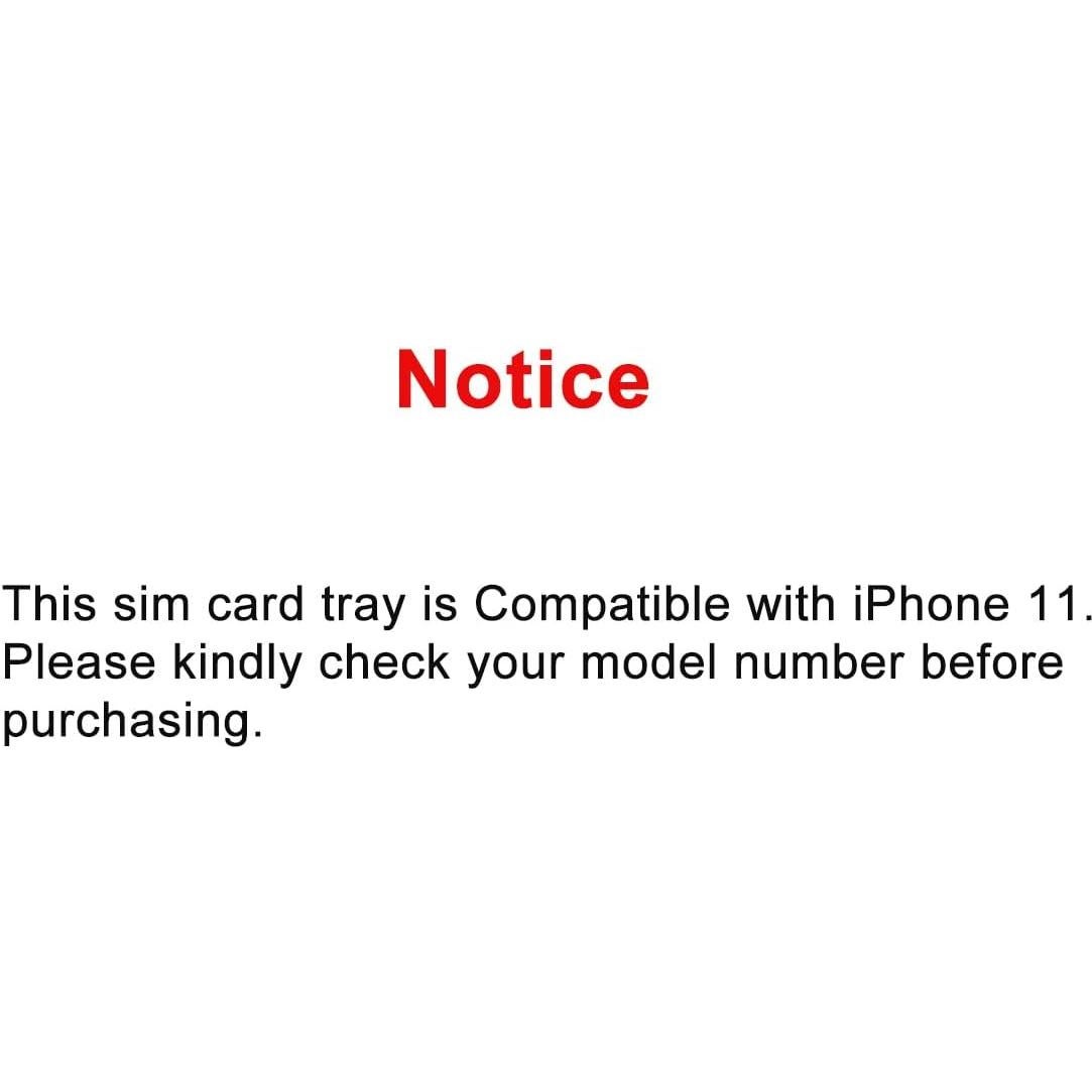 Bandeja de SIM de Reemplazo Perzework para iPhone 11 Negra