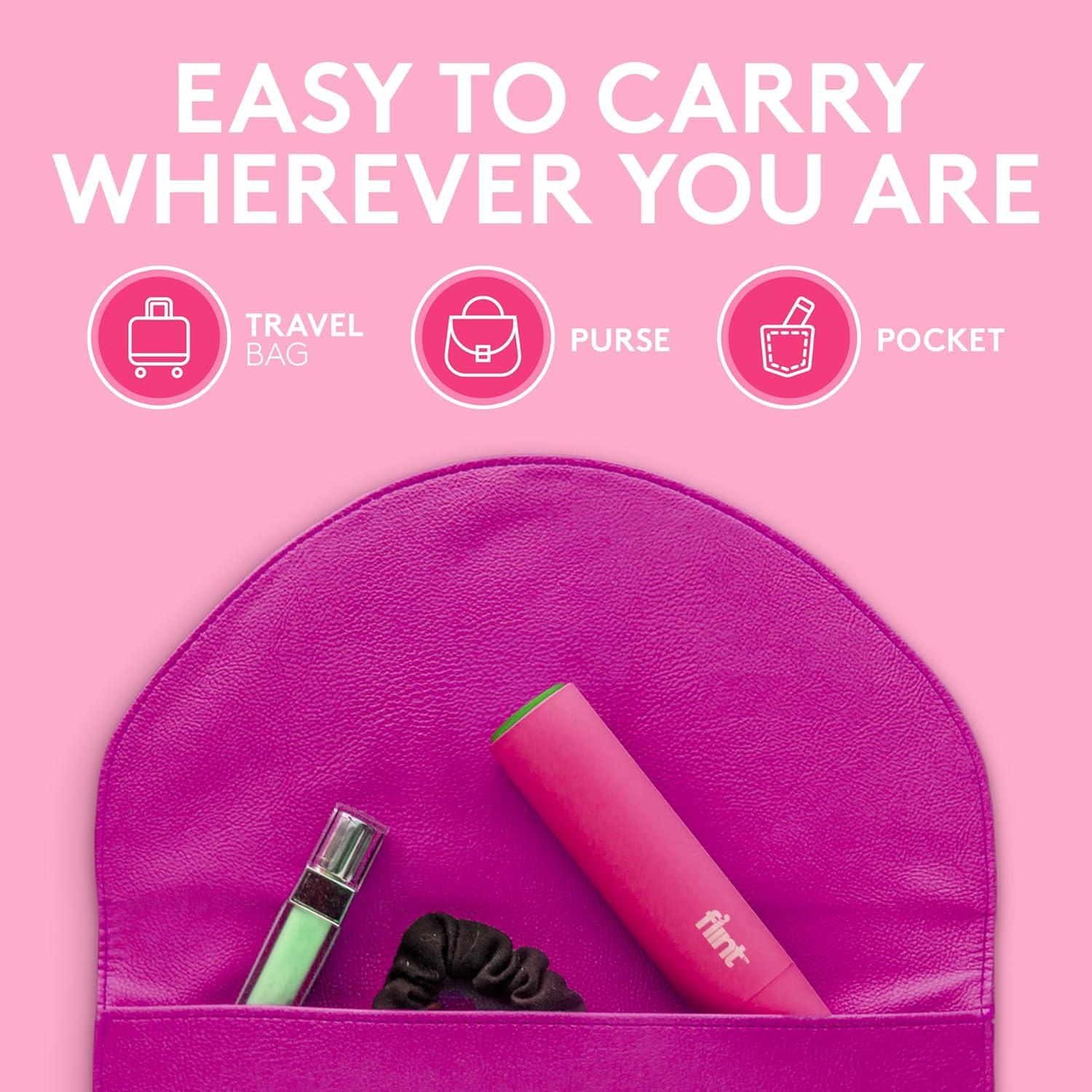 Rodillo Quitapelusas Mini Flint Rosa 90 Hojas Extra Pegajosas