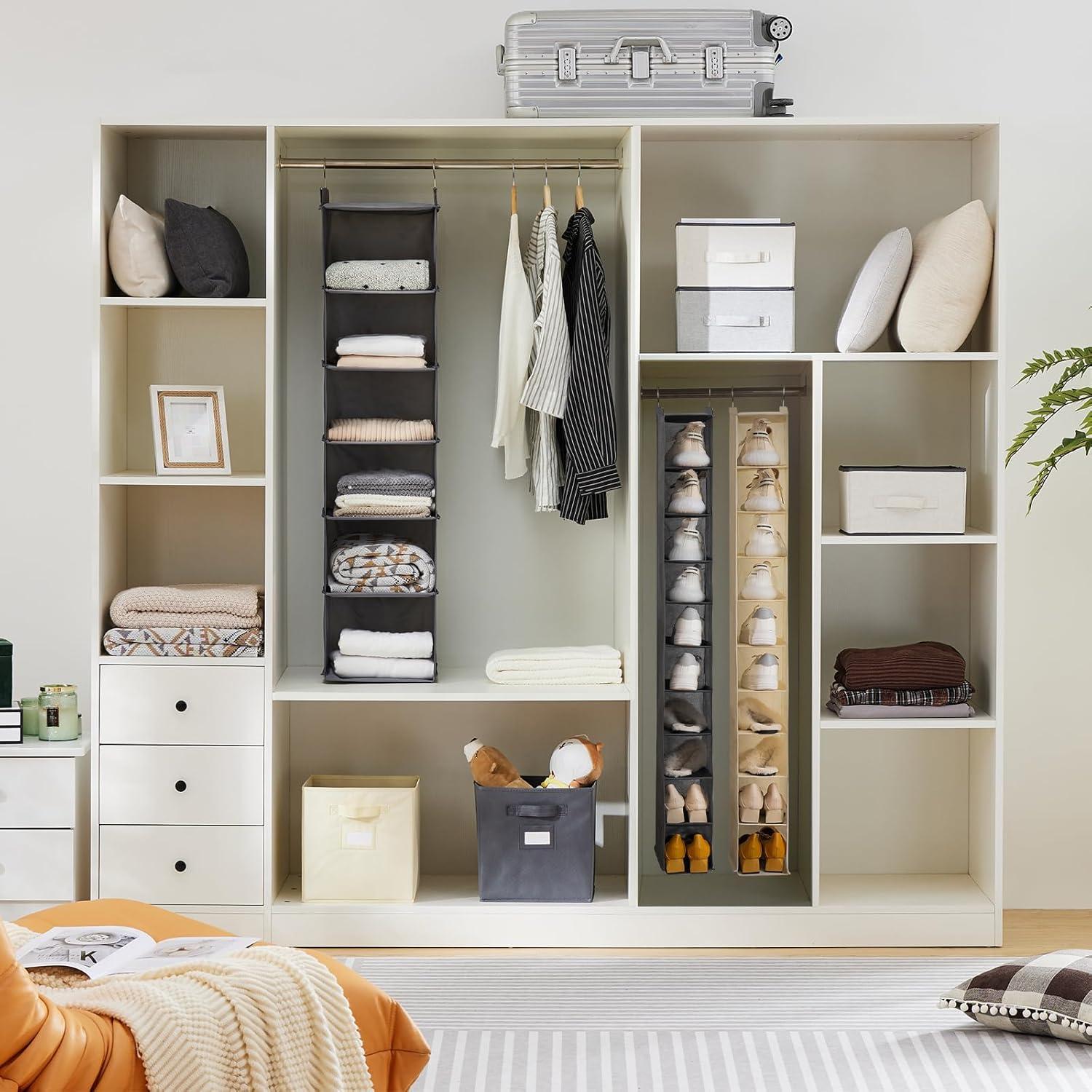 Organizador de Zapatos Colgante YOUDENOVA 10 Estantes Beige