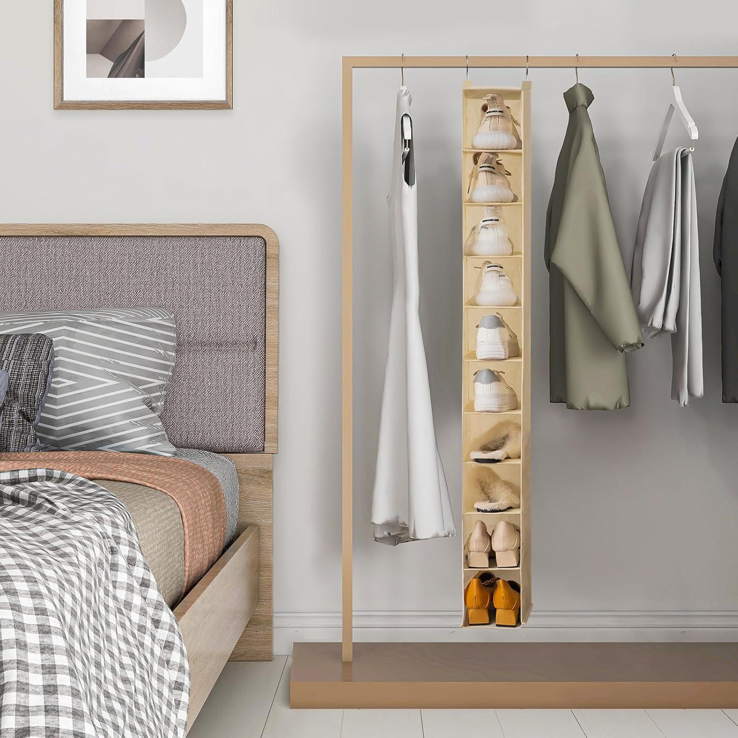 Organizador de Zapatos Colgante YOUDENOVA 10 Estantes Beige