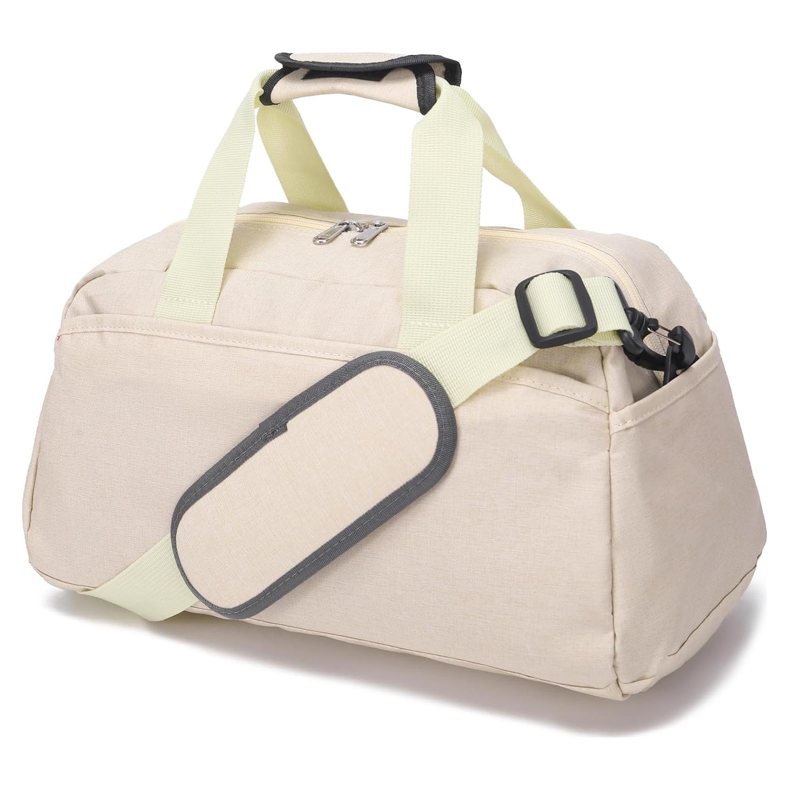 Bolsa de gimnasio mini tipo duffel ITU609 Beige 35.56x20.32cm