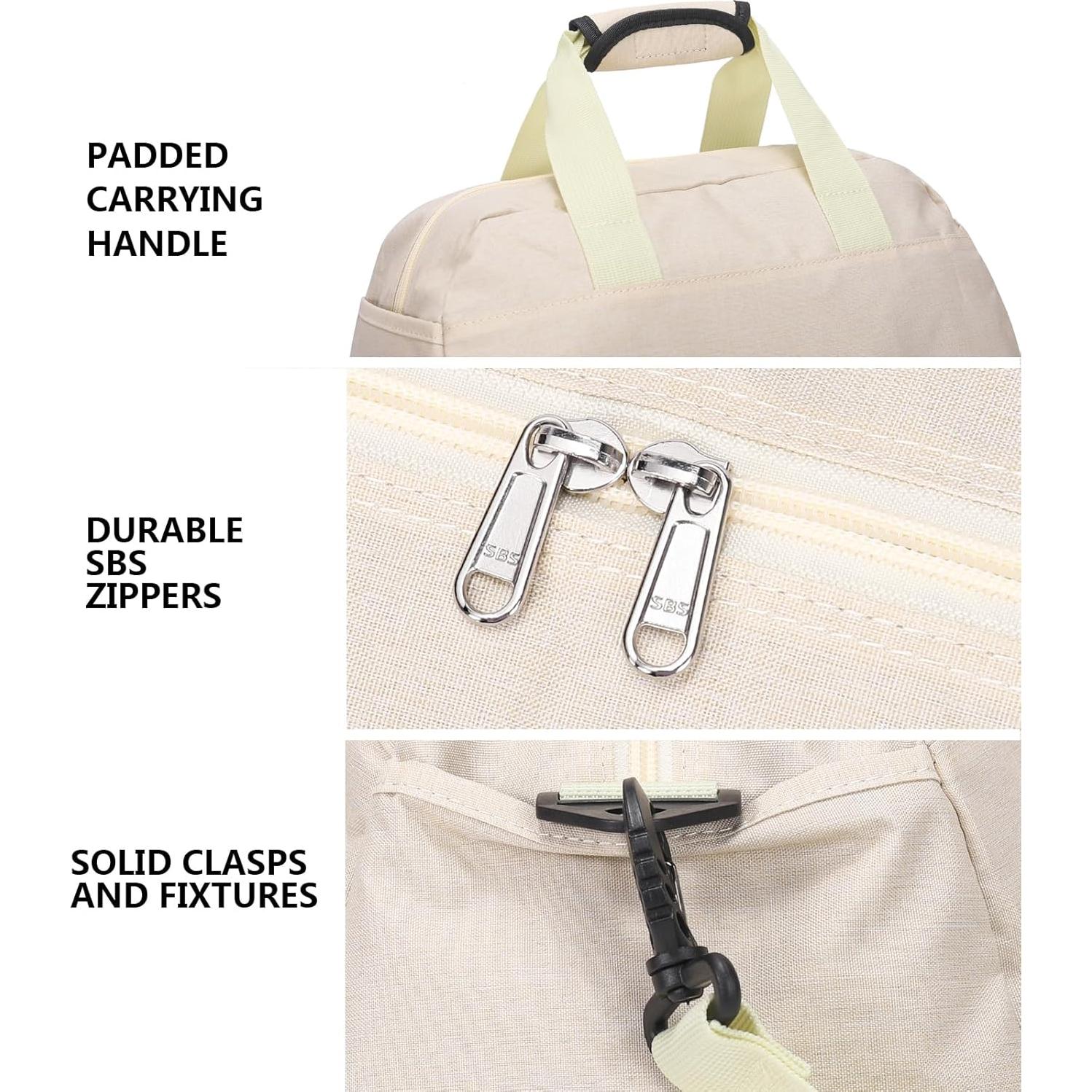 Bolsa de gimnasio mini tipo duffel ITU609 Beige 35.56x20.32cm