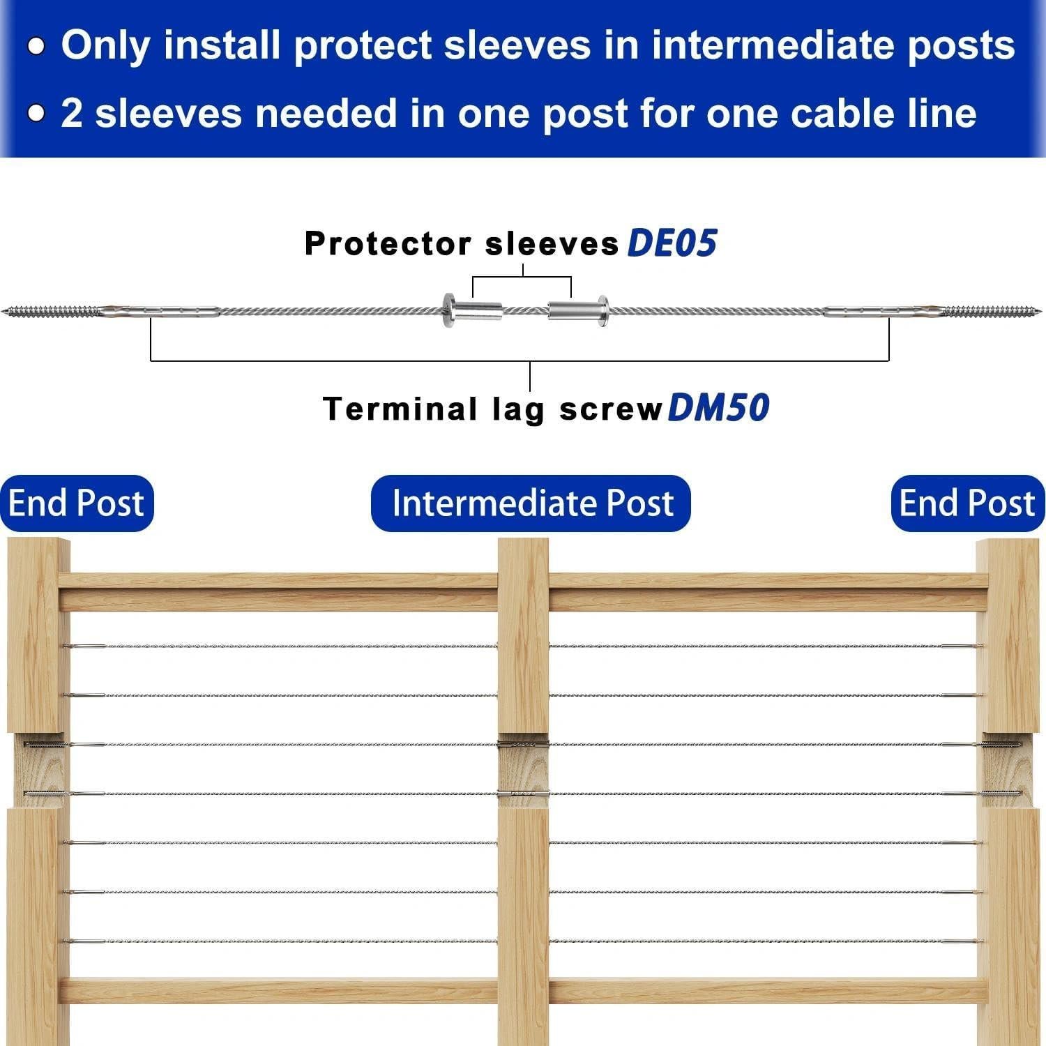 Mangas Protectores Acero Inoxidable Steel DN Mate 50 Pack 2.06cm