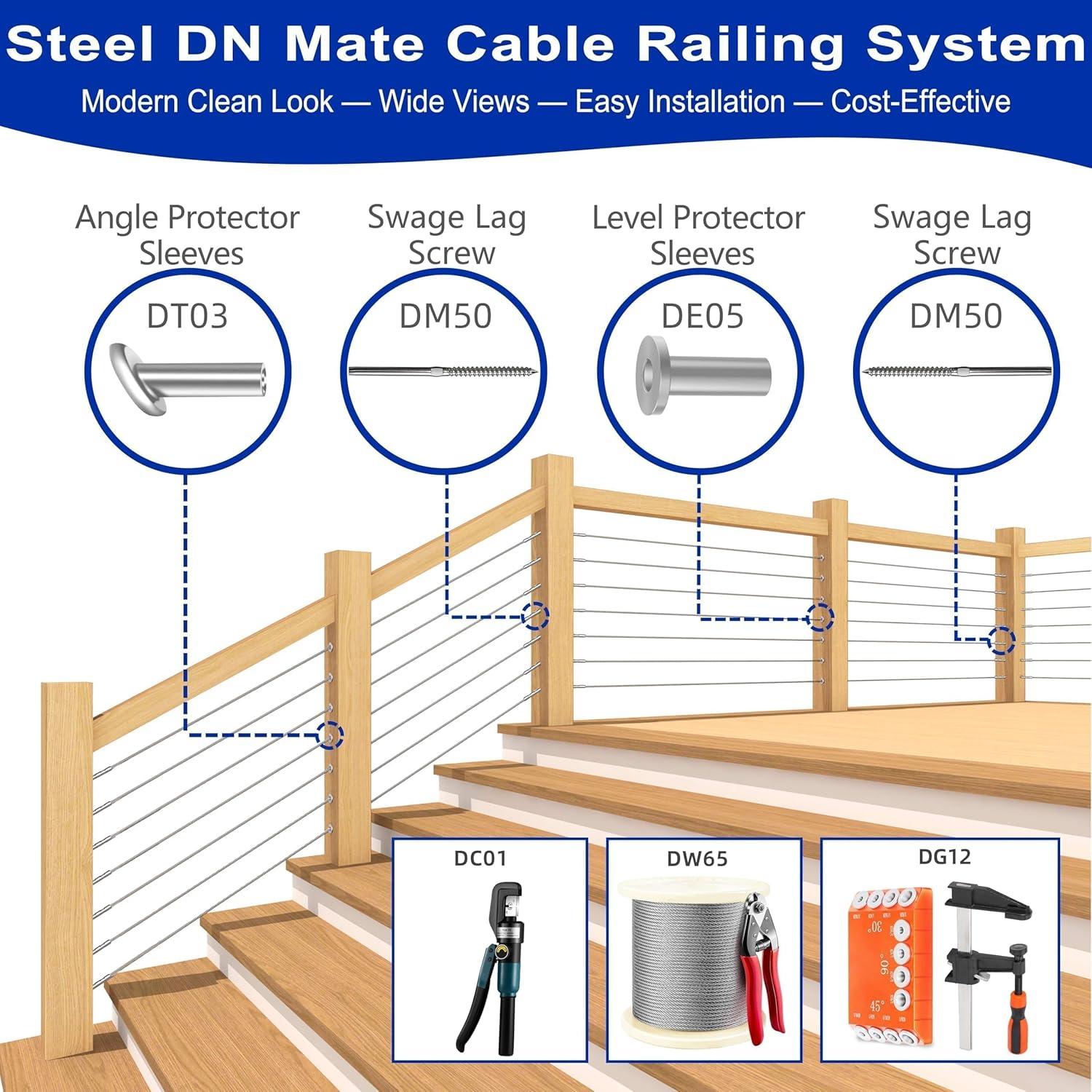 Mangas Protectores Acero Inoxidable Steel DN Mate 50 Pack 2.06cm