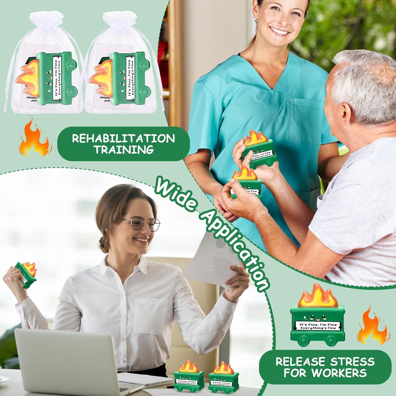 Set de 5 Pelotas de Estrés Motivacionales Hollowfly Verde