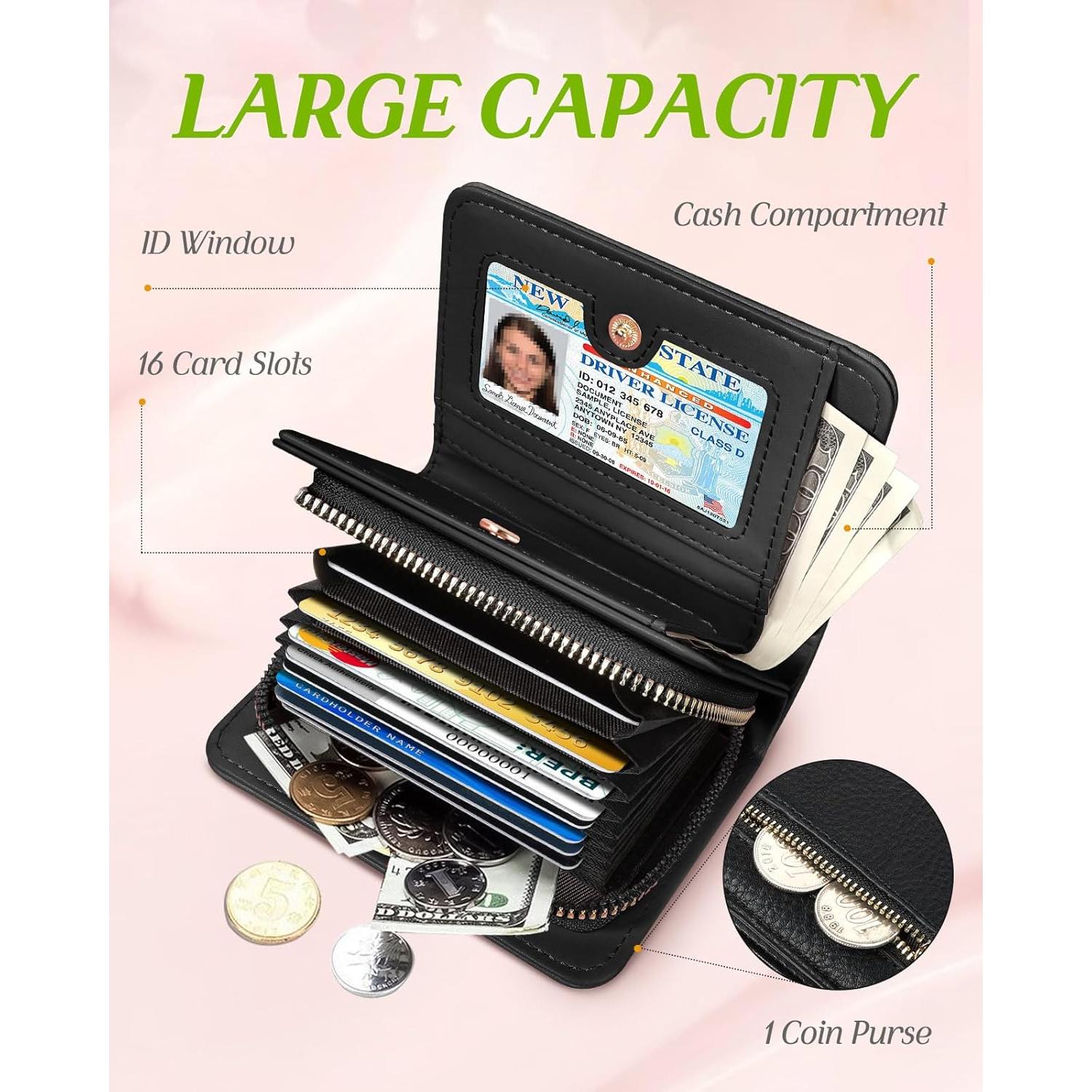 Billetera Portatarjetas Bistup para Mujeres Cuero RFID Abeja