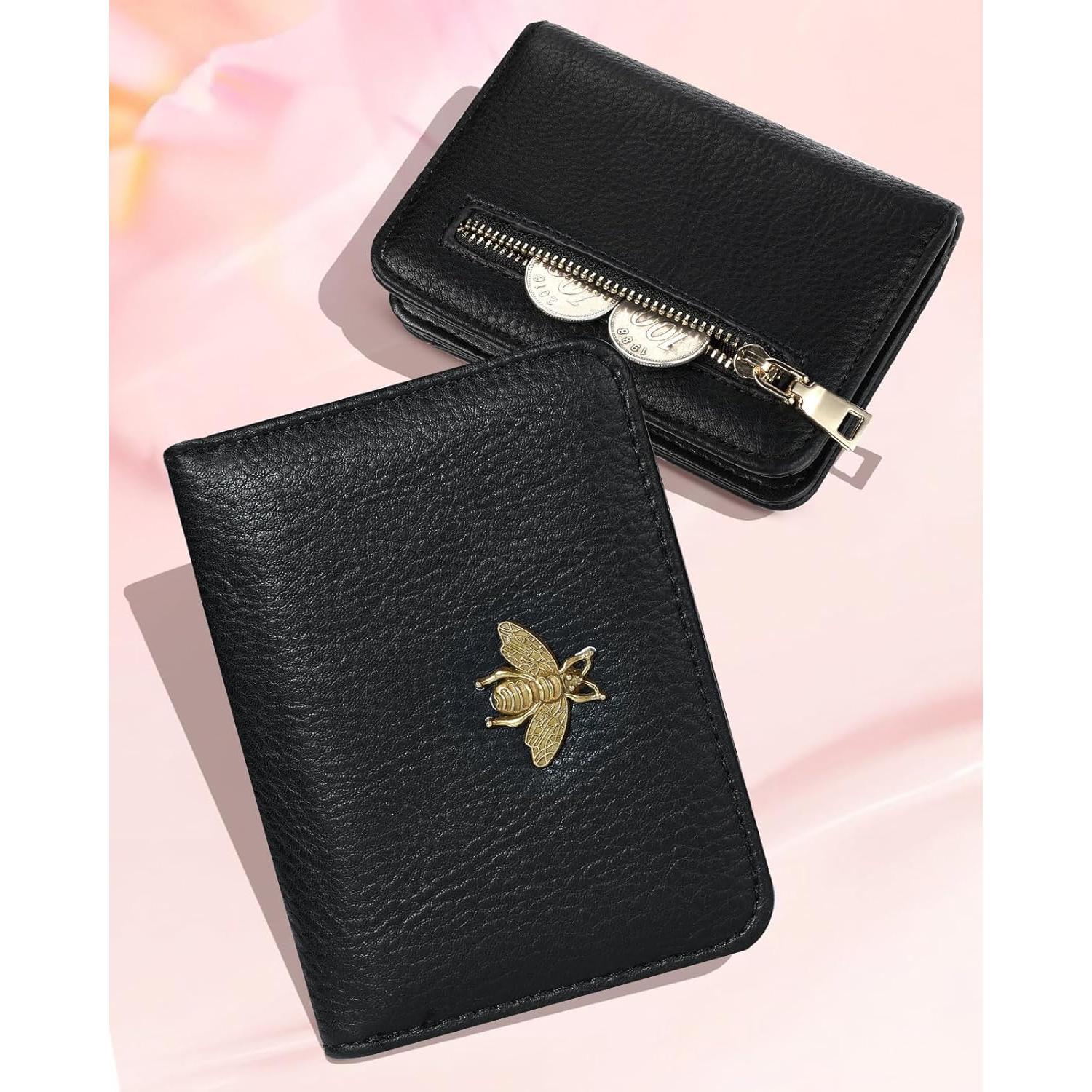 Billetera Portatarjetas Bistup para Mujeres Cuero RFID Abeja