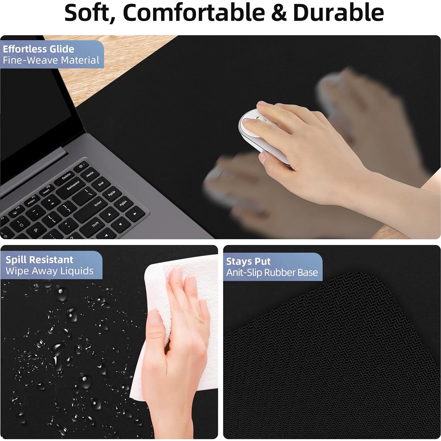 Alfombrilla de Ratón Inalámbrica Cargador Futuro 80x30cm Negra