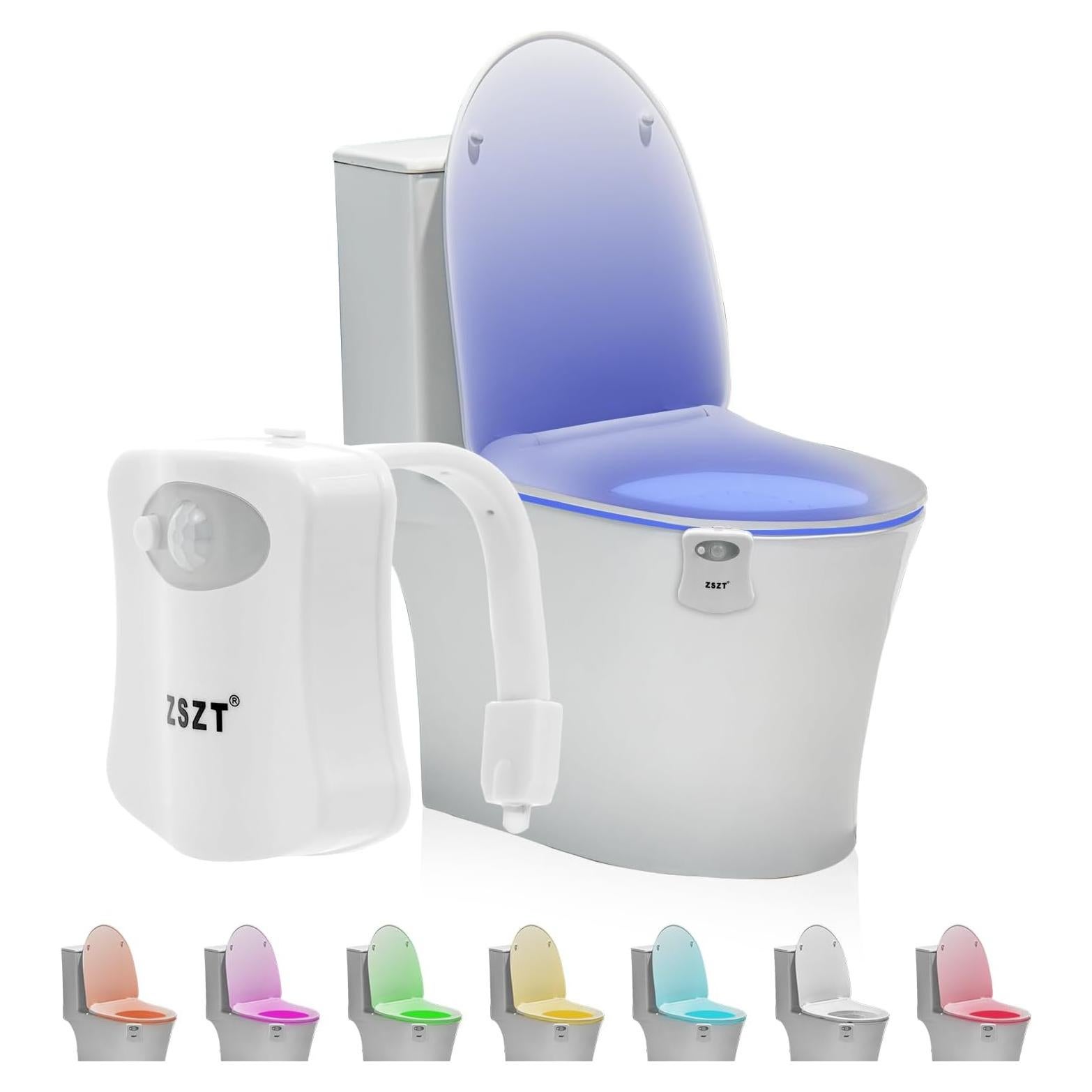 Luz Nocturna para Inodoro ZSZT 8 Colores con Sensor de Movimiento