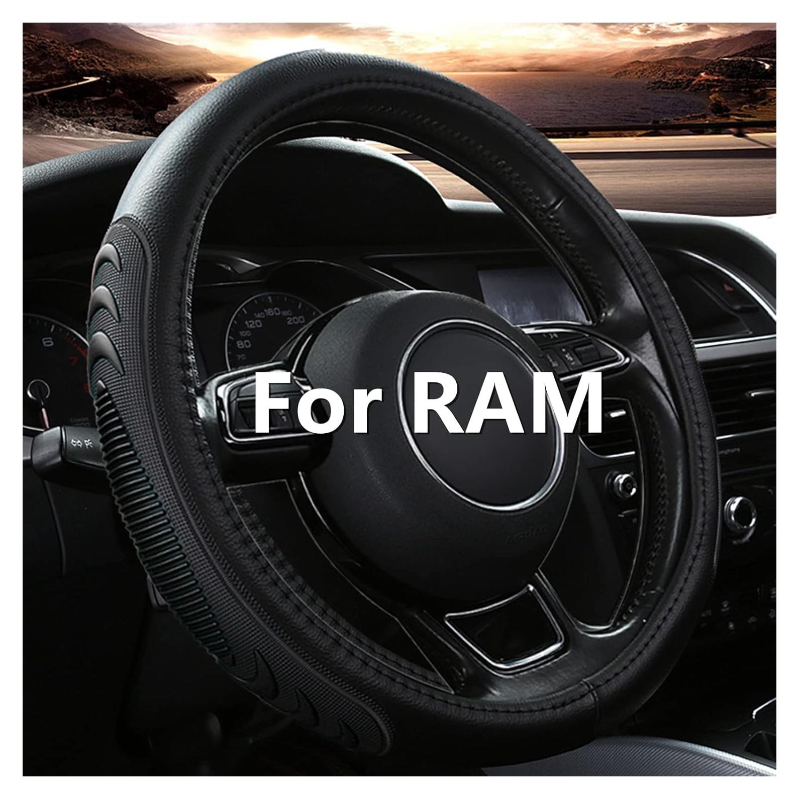 Cubierta de Volante de Cuero Yangday para Dodge Ram 1500 2500 3500 40 cm