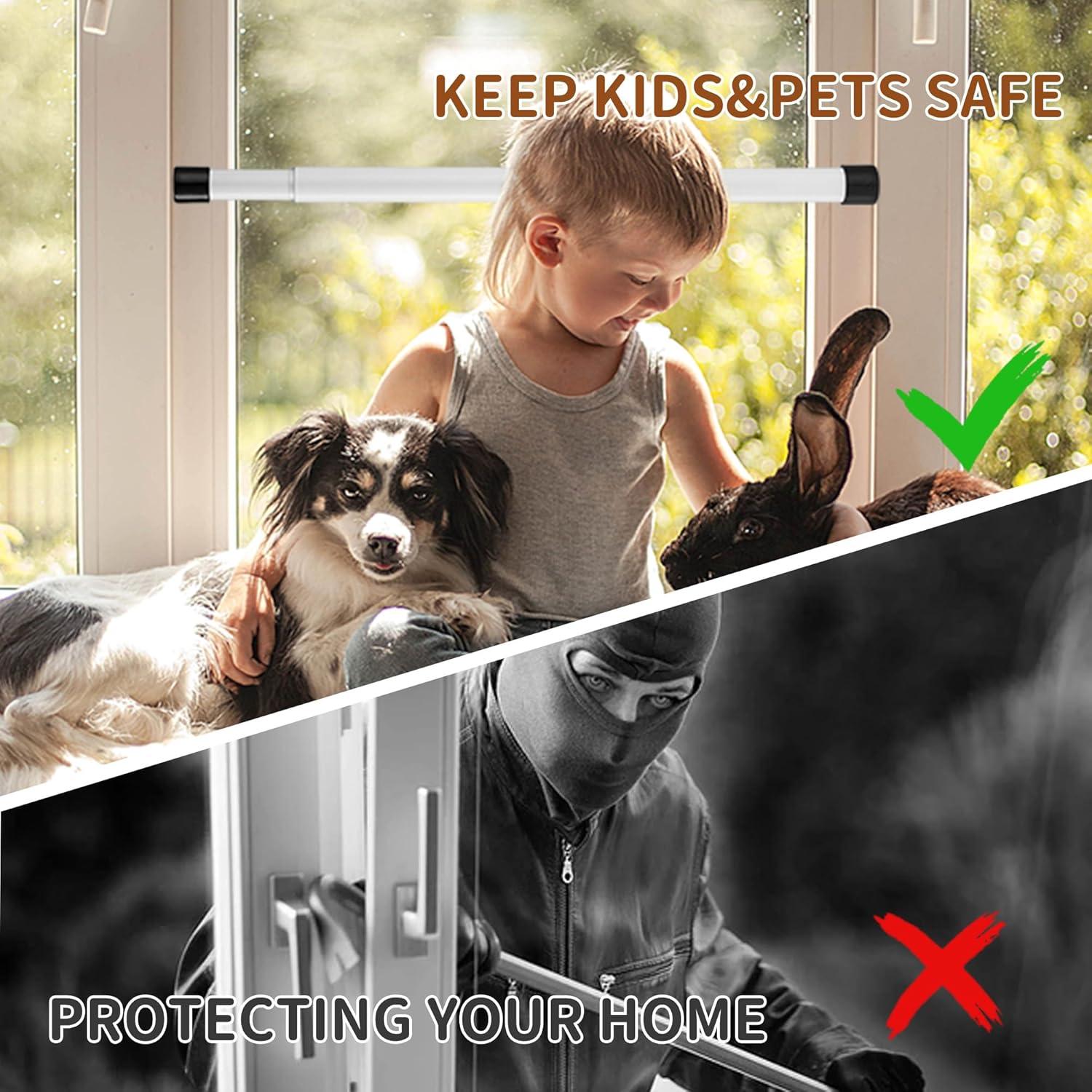 Barra de Seguridad Ajustable Widyana para Puertas Correderas 43-117 cm