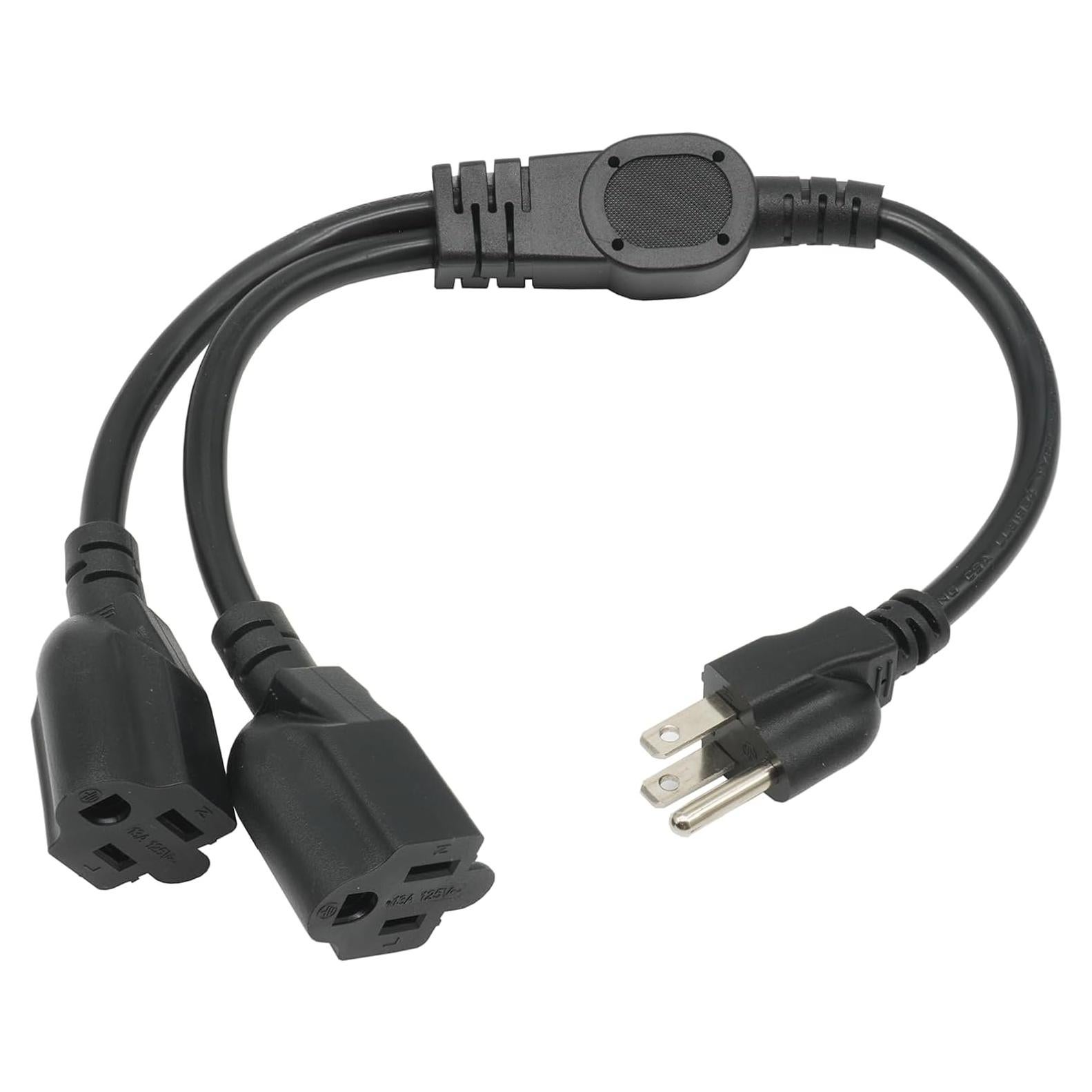 Cable Divisor de Potencia 1 a 2 Musunpara 1.5m 16AWG Negro