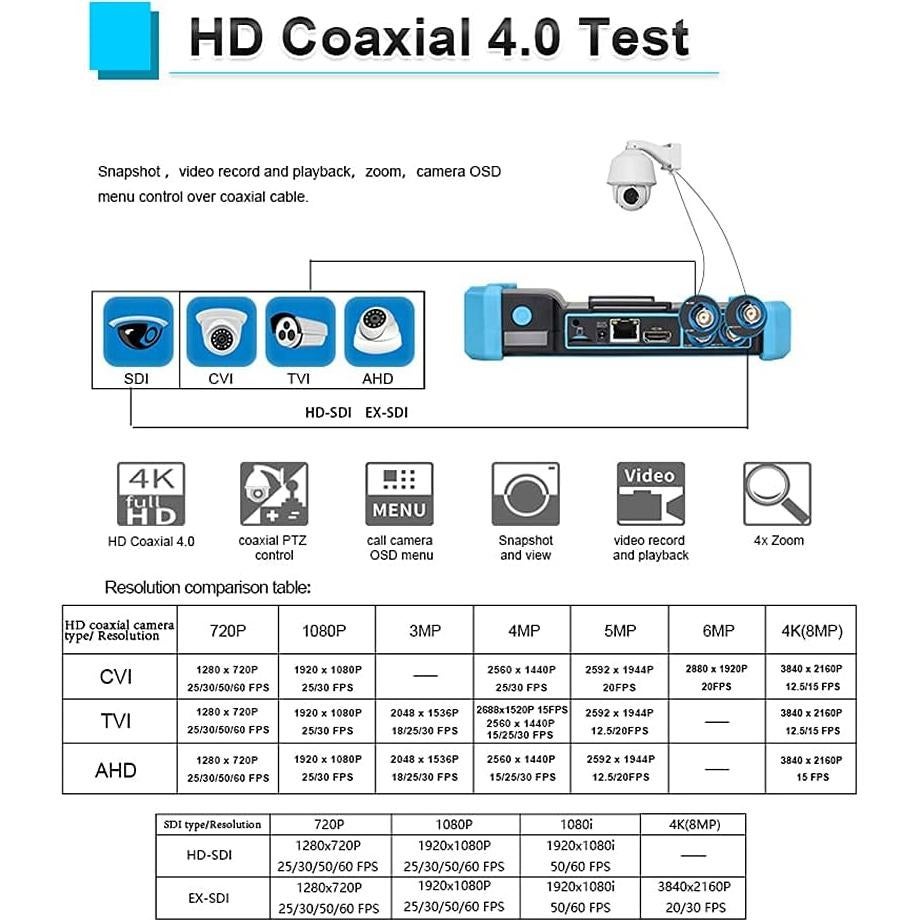 Probador CCTV PEGATISAN IPC-5200 Plus 5.4" Pantalla Táctil