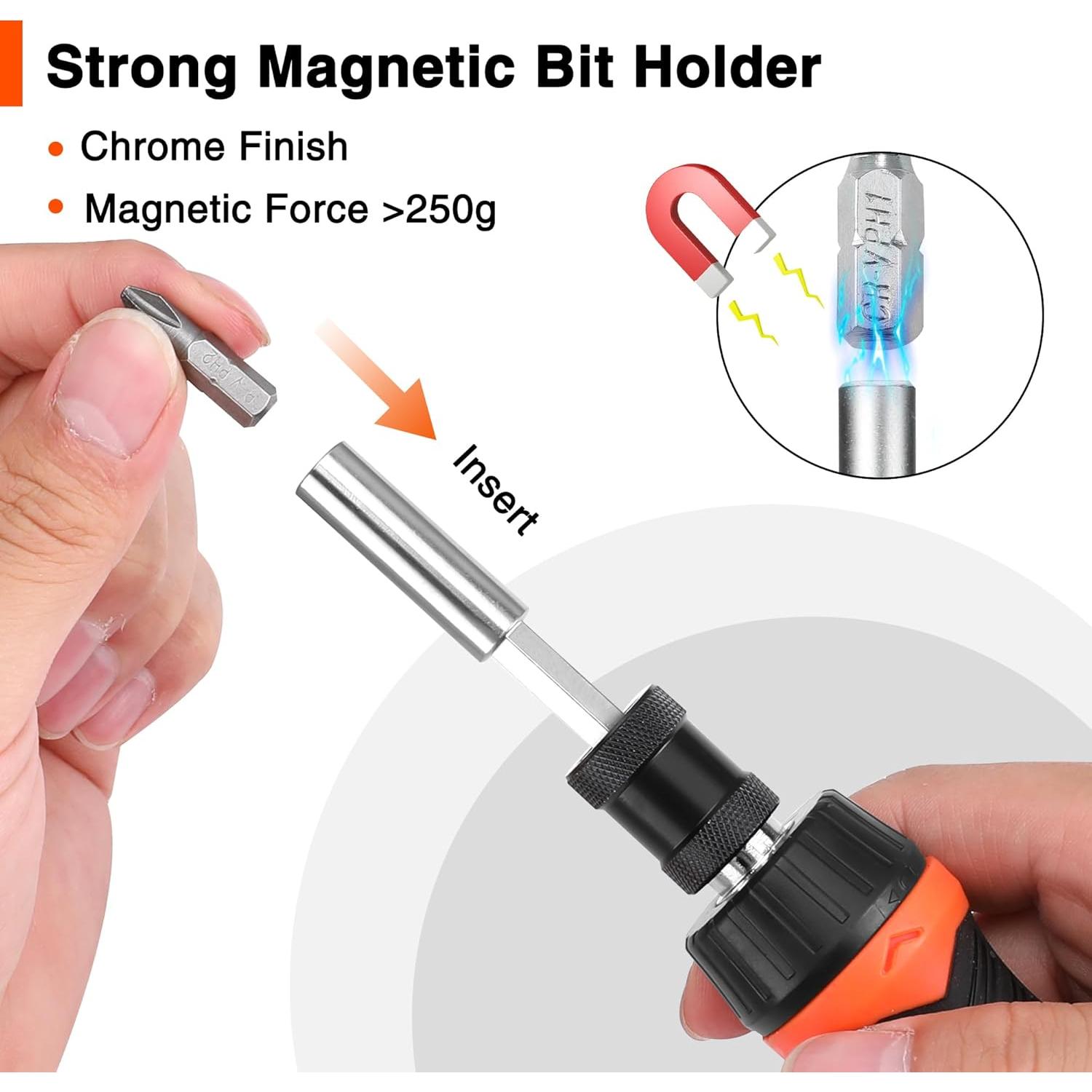 Destornillador Trinquete ValueMax 9 en 1, Mango Antideslizante