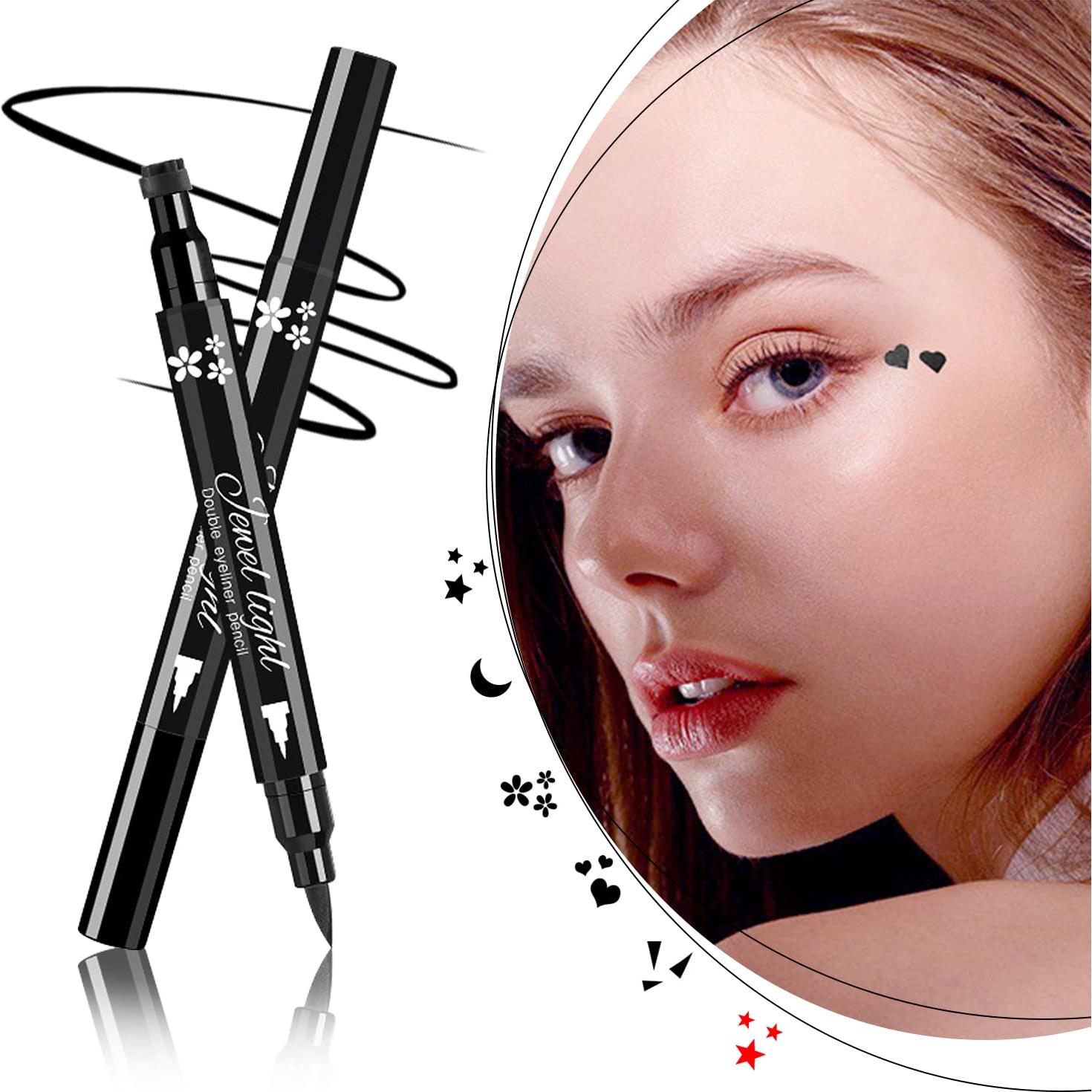 Delineador Impermeable Doble Cara Pinkiou 6 en 1 con Sello