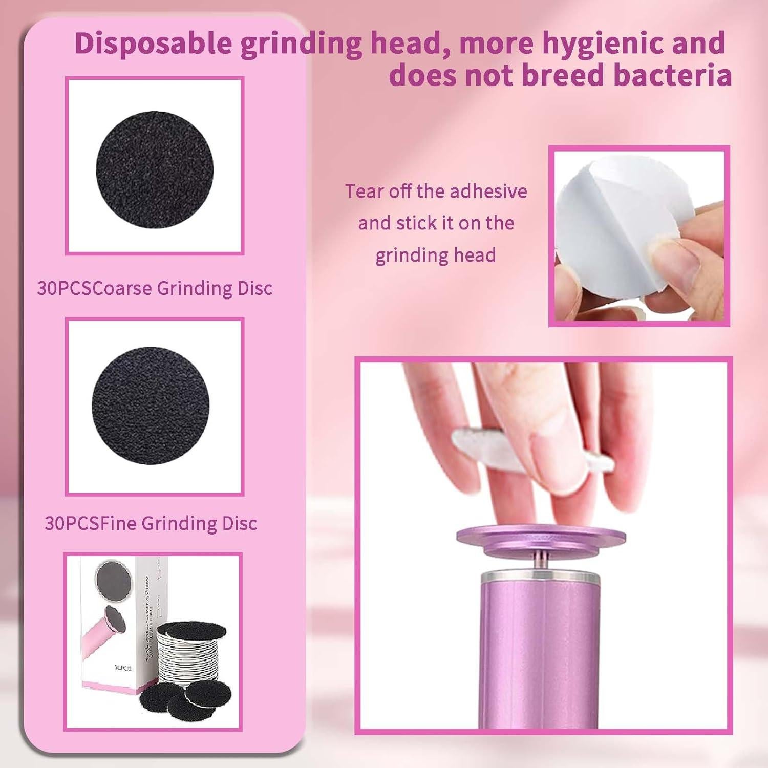 Removedor de Callos Eléctrico LiQiAMEi Rosa 408g USB