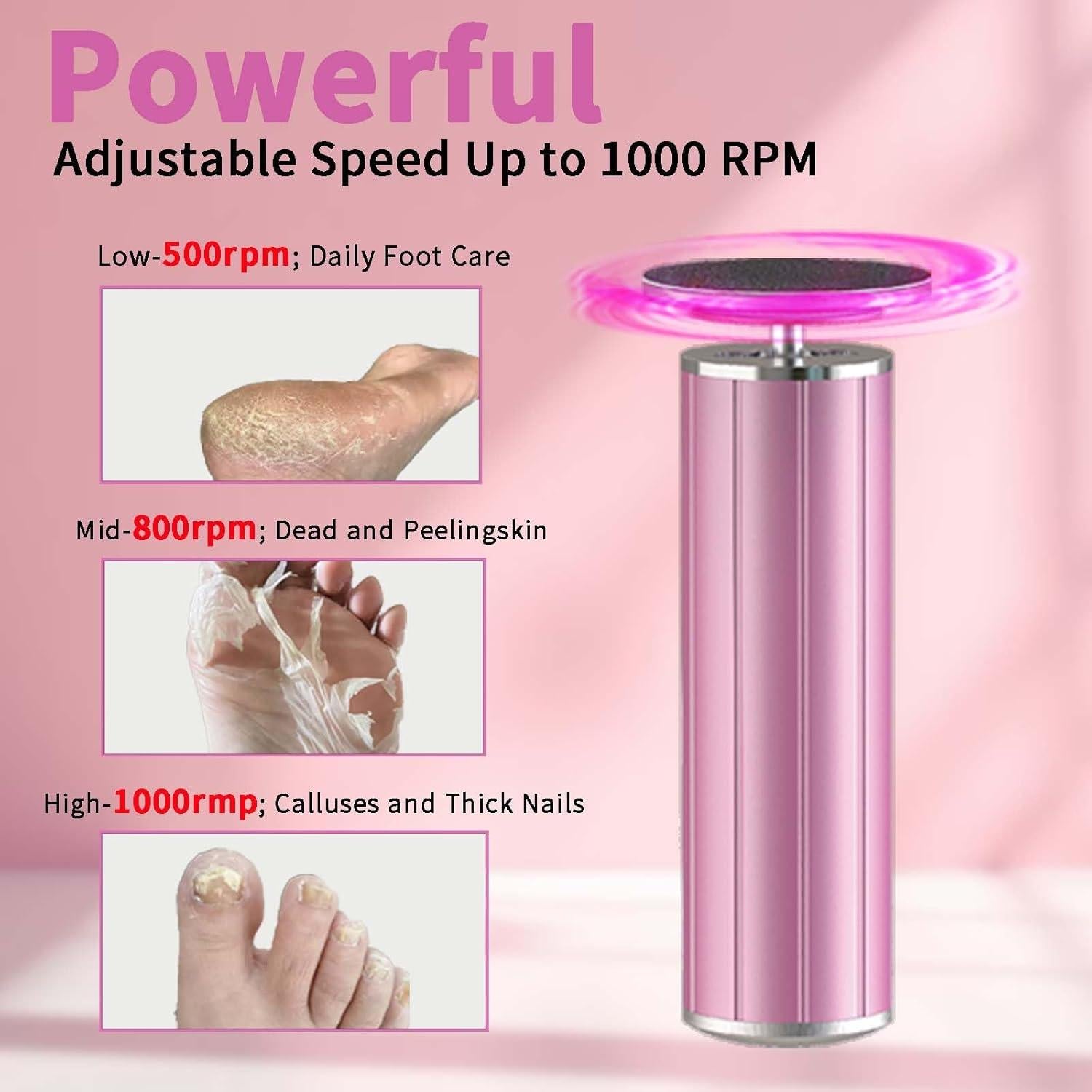 Removedor de Callos Eléctrico LiQiAMEi Rosa 408g USB