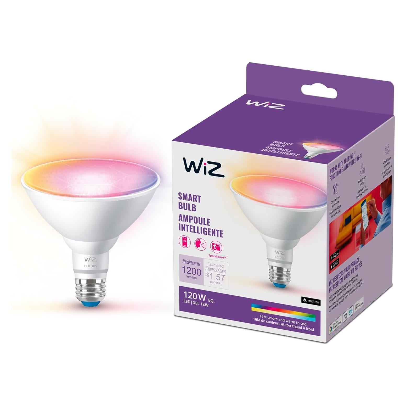 Bombilla LED WiZ PAR38 Multicolor 13W E26 Inteligente