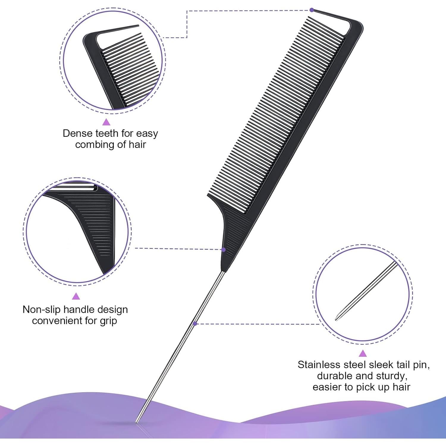 Juego de 4 Peines y Cepillos Anmieciu para Estilizar Cabello