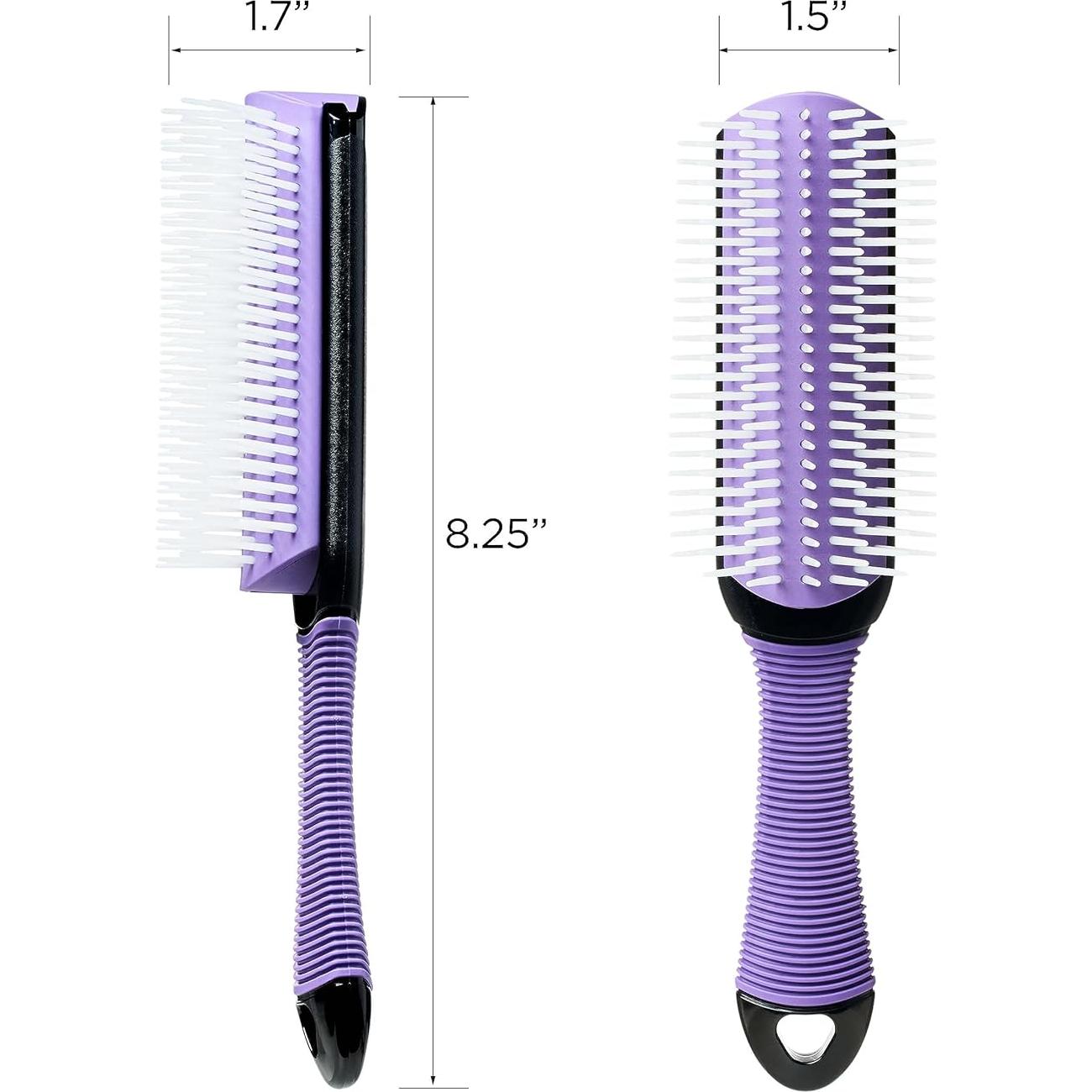 Cepillo Desenredante KISS Colores y Cuidado Púrpura 23.8cm