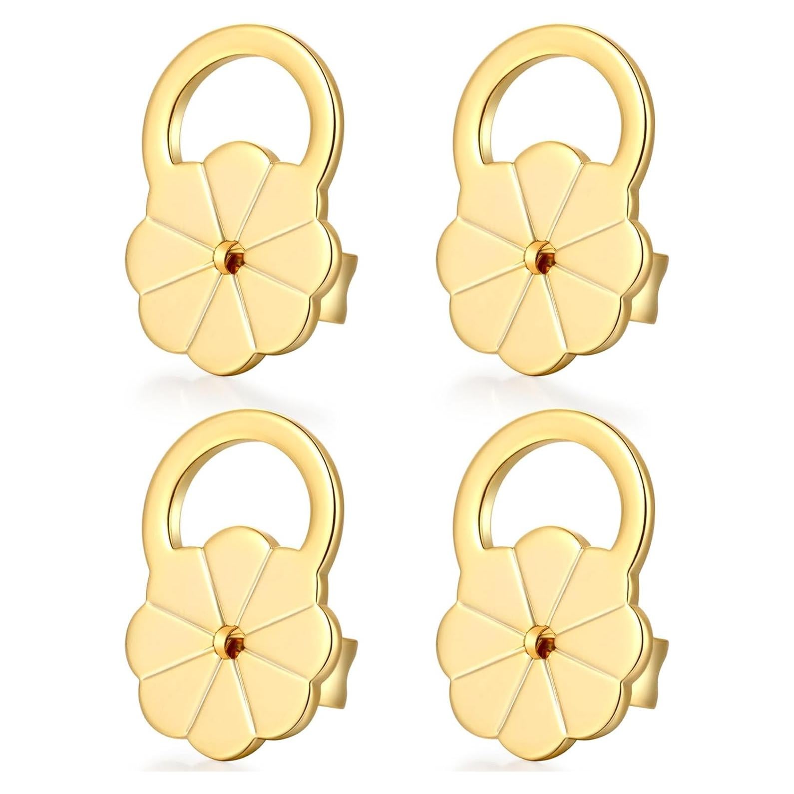 Resortes Elevadores de Pendientes Hipoalergénicos Moconar - 4 Pcs Oro