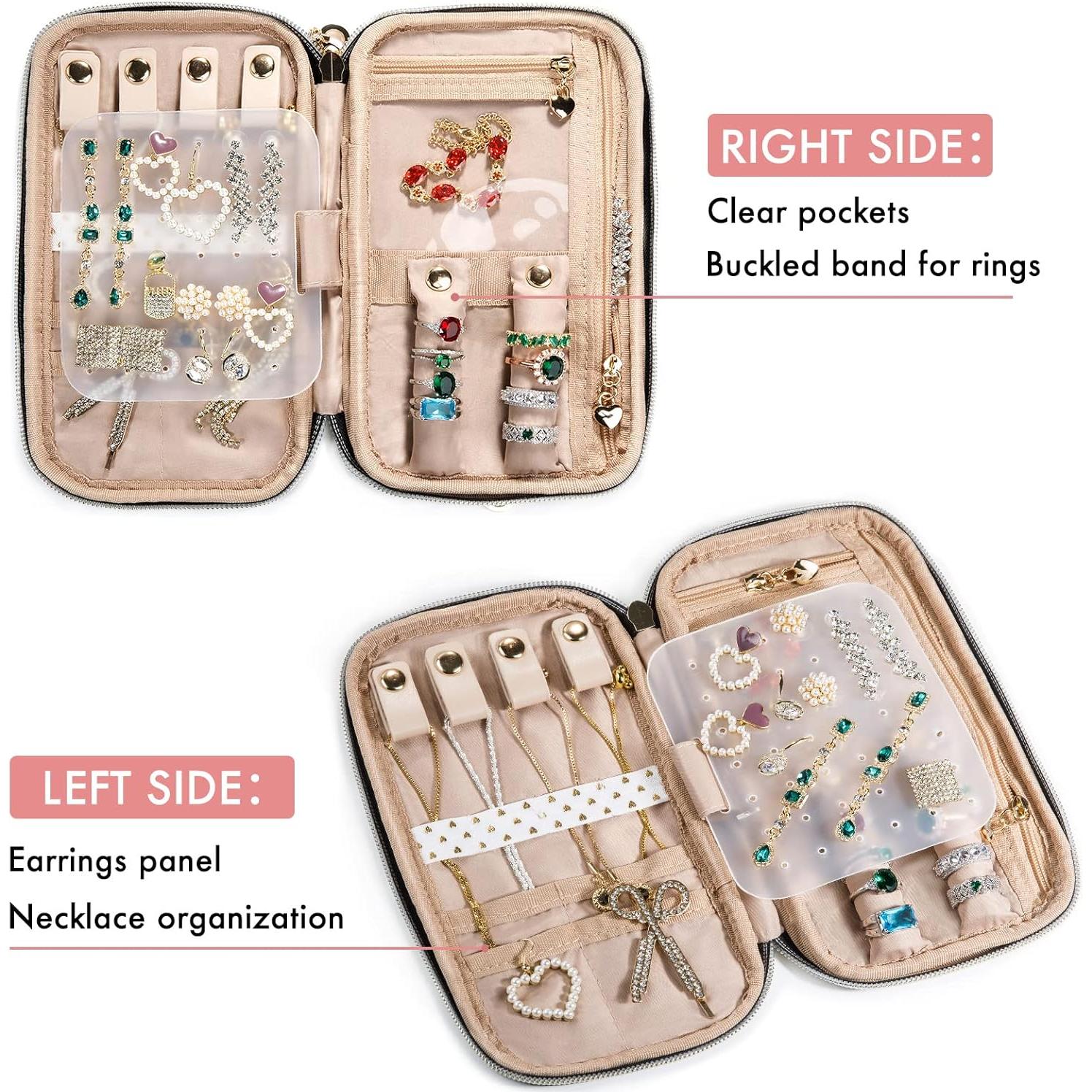 Estuche Organizador de Joyería SFYBYHEART Negro 19x10 cm