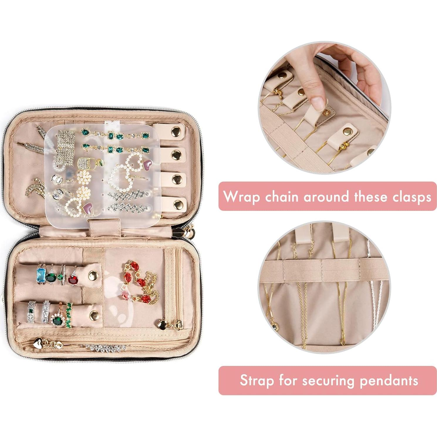 Estuche Organizador de Joyería SFYBYHEART Negro 19x10 cm