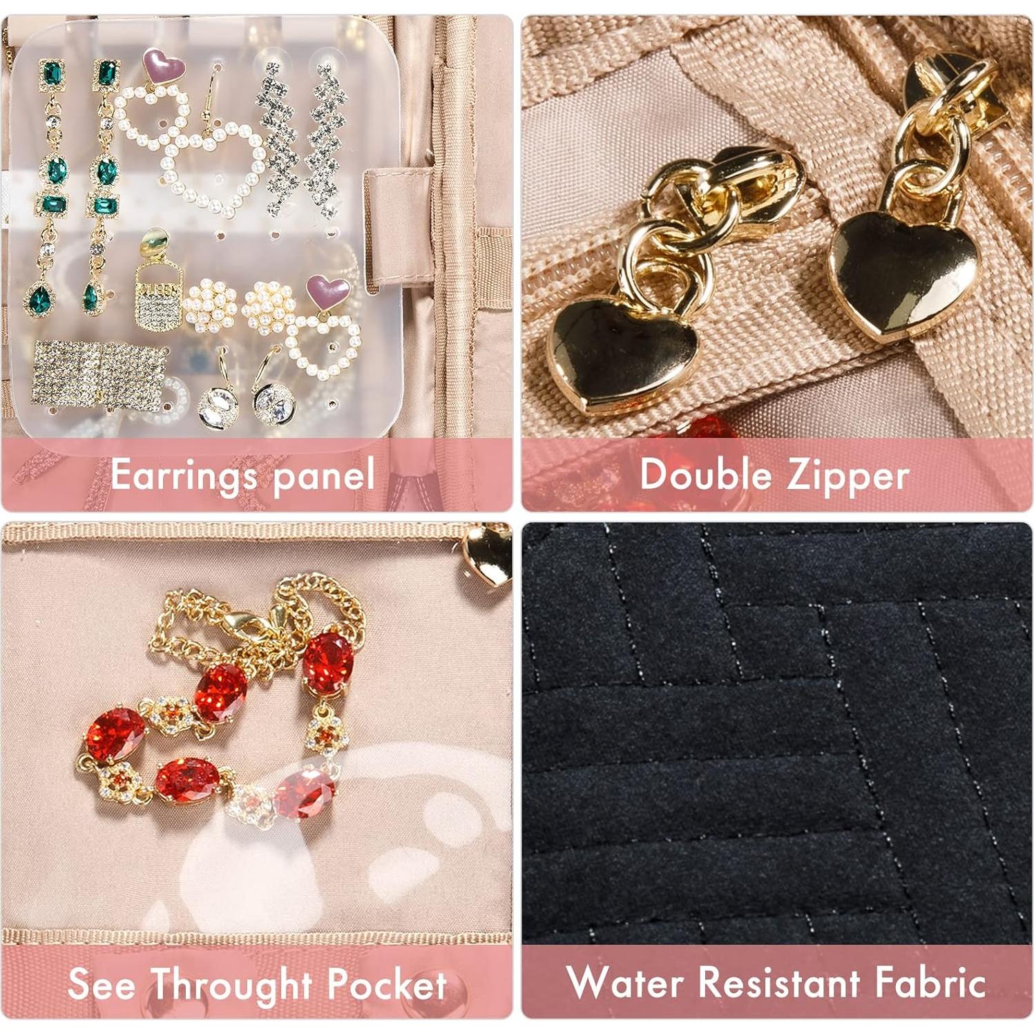 Estuche Organizador de Joyería SFYBYHEART Negro 19x10 cm
