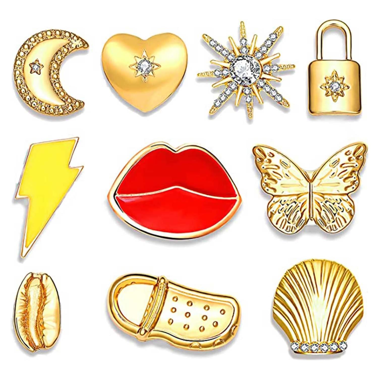 Encantos de Zapatos XOCARTIGE 10 Piezas Brillantes Multicolor