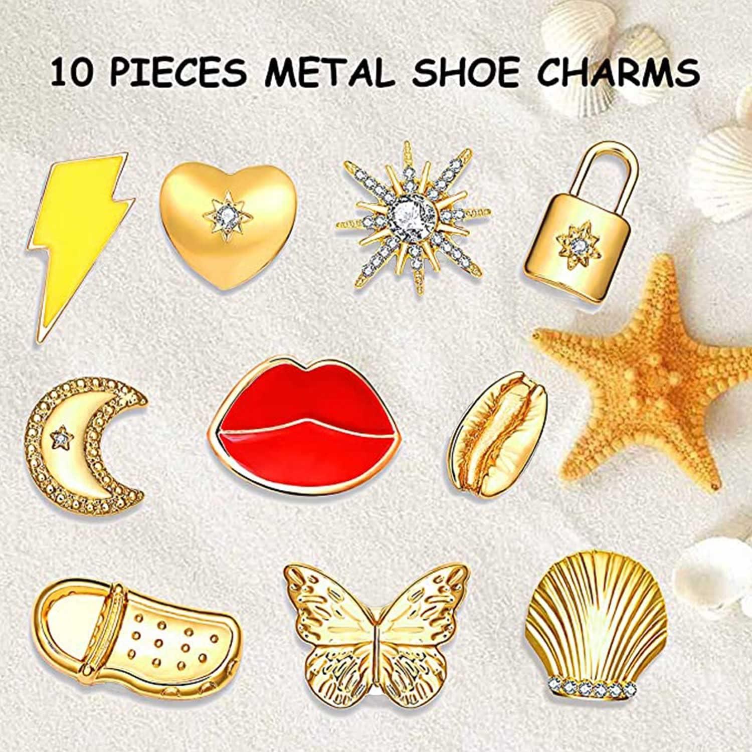 Encantos de Zapatos XOCARTIGE 10 Piezas Brillantes Multicolor