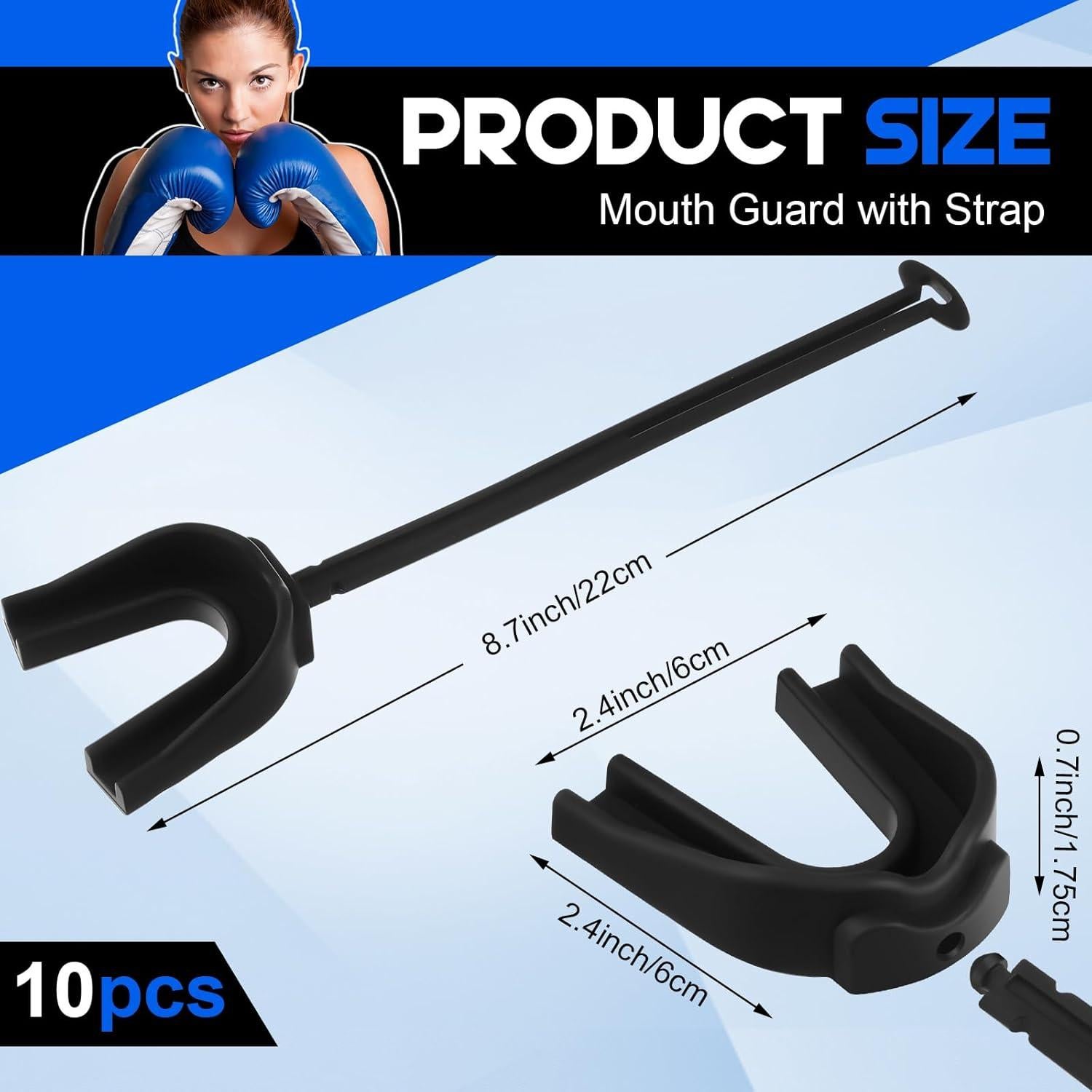 Dunzy 10 Protectores Bucales con Correa para Deportes